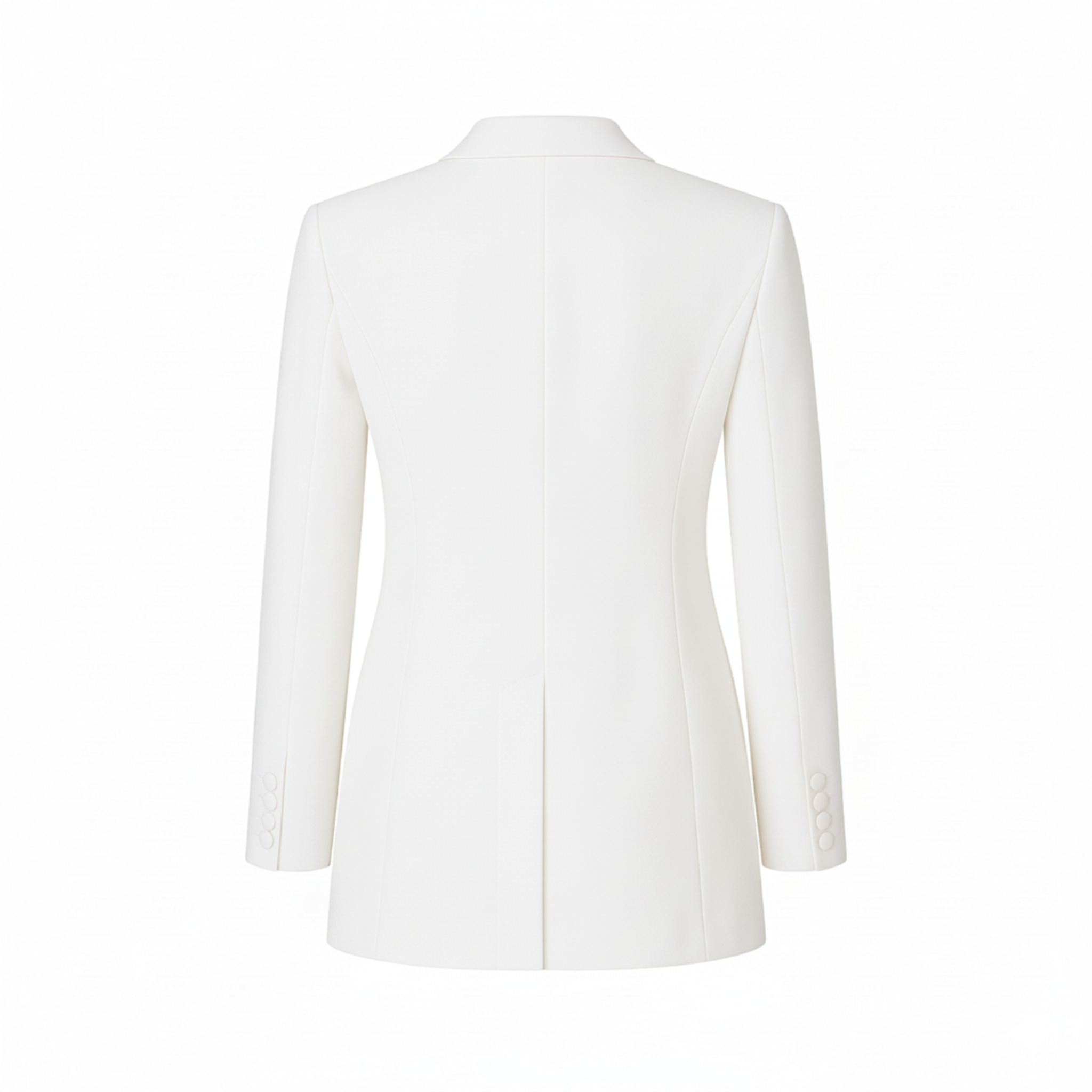 Tailory white tailored double-breasted blazer back view