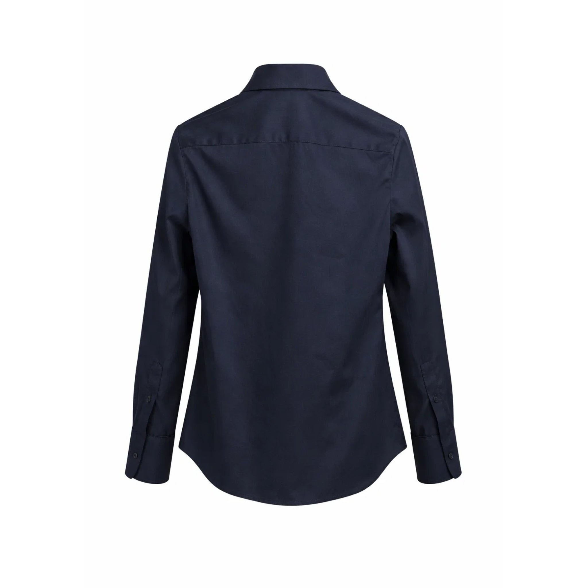 Tailory navy blue button-down shirt back view