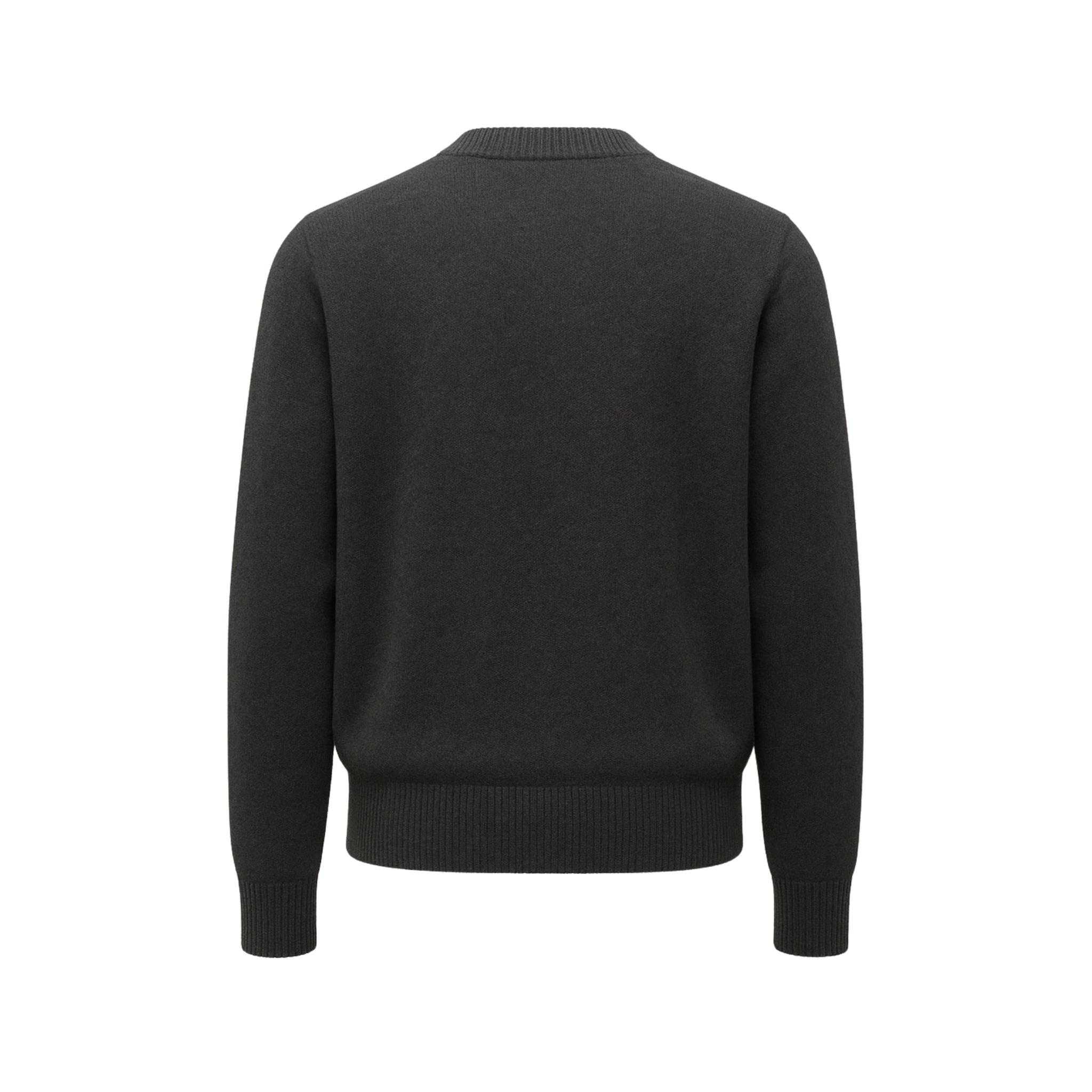 Tailory charcoal cashmere oversized pullover back view