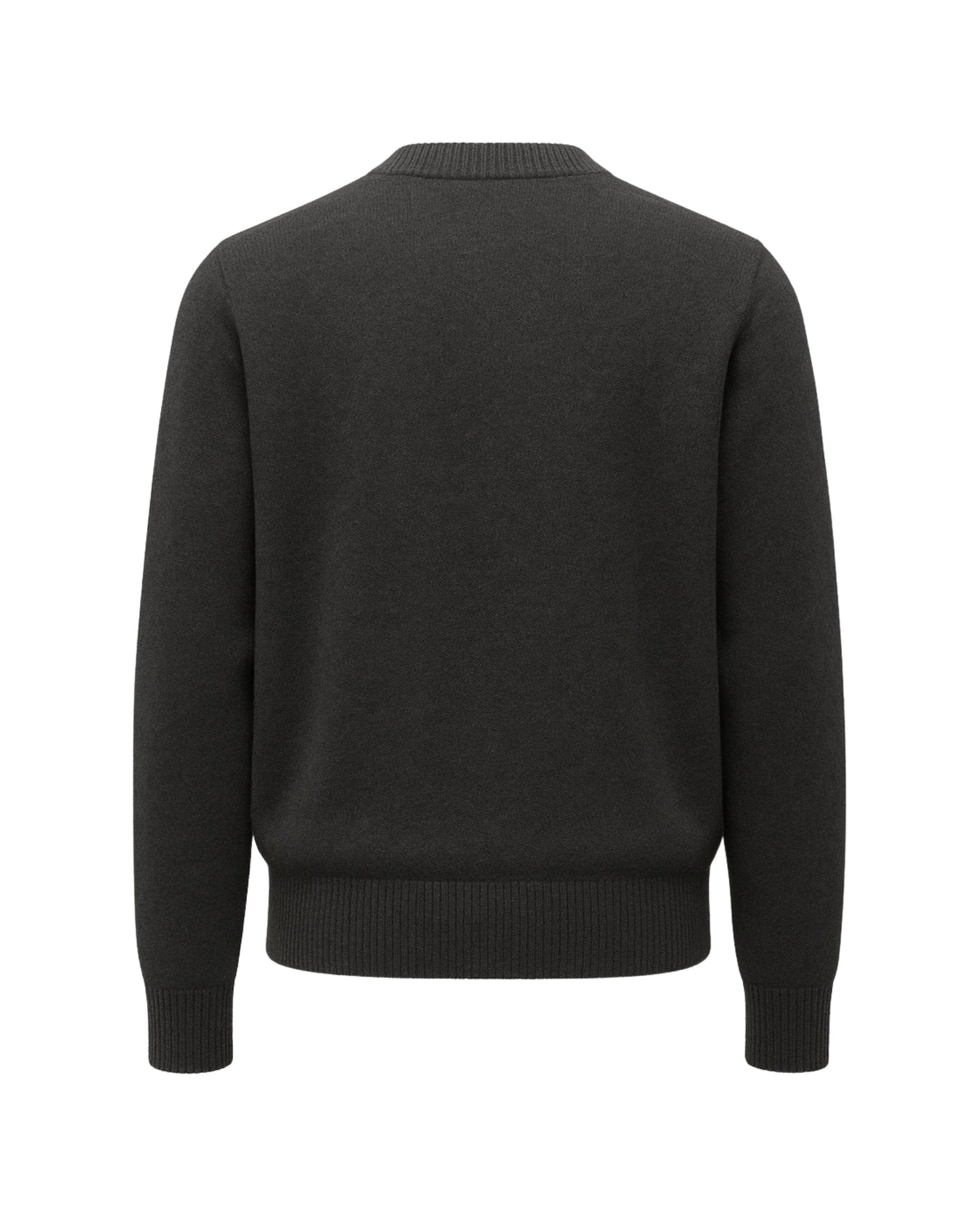 Tailory charcoal cashmere oversized pullover back view