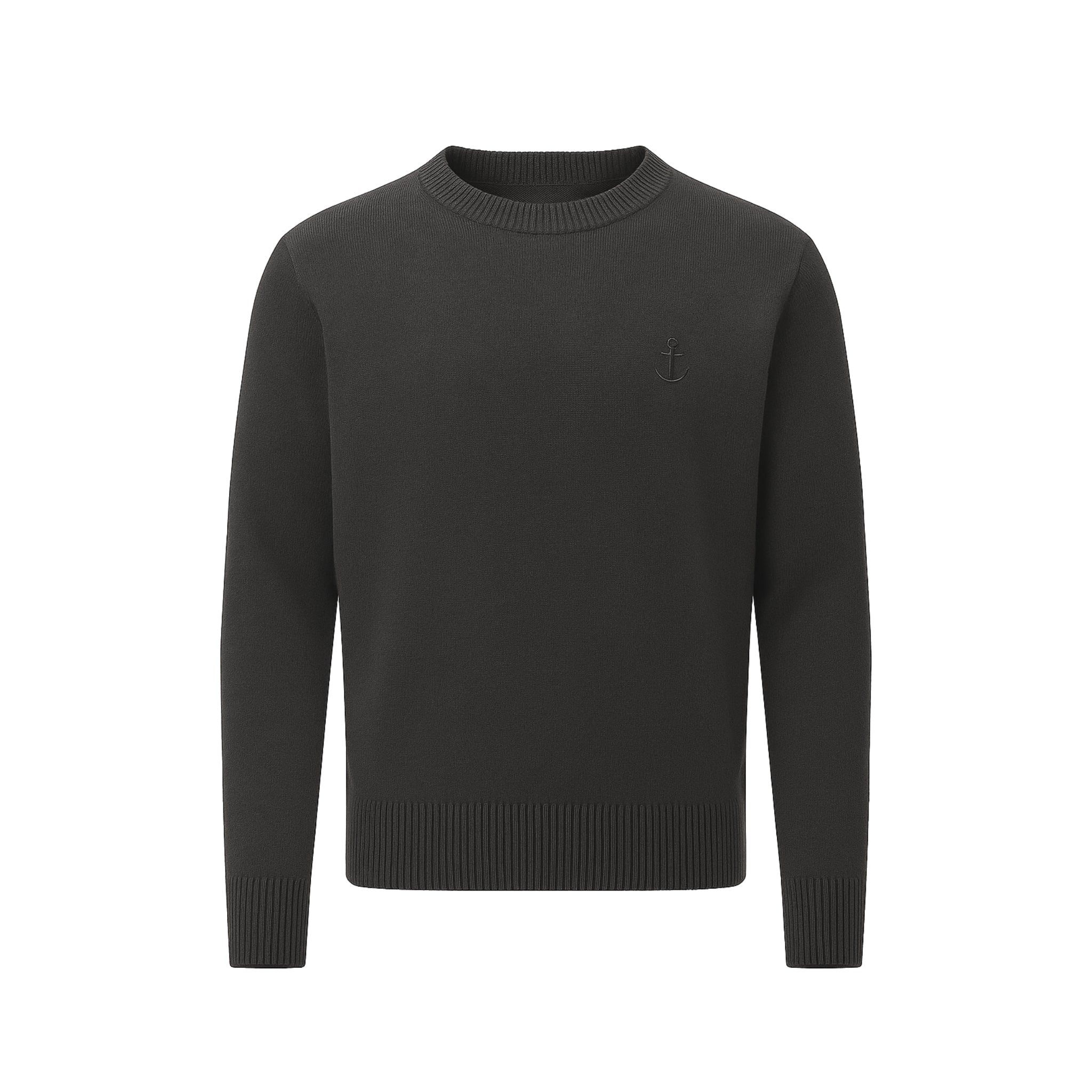 Tailory charcoal cashmere oversized pullover front view