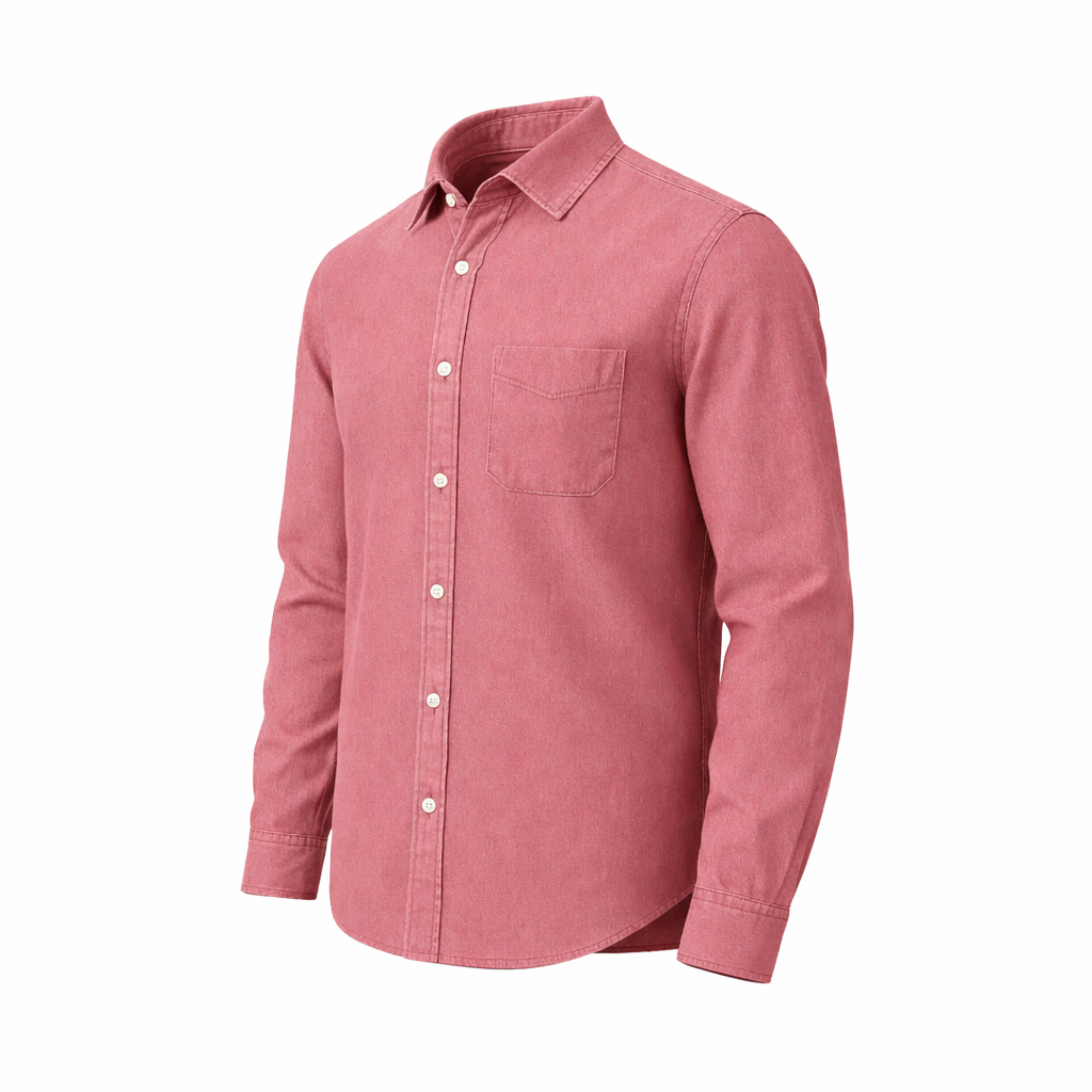 Tailory dusty rose cotton shirt back view