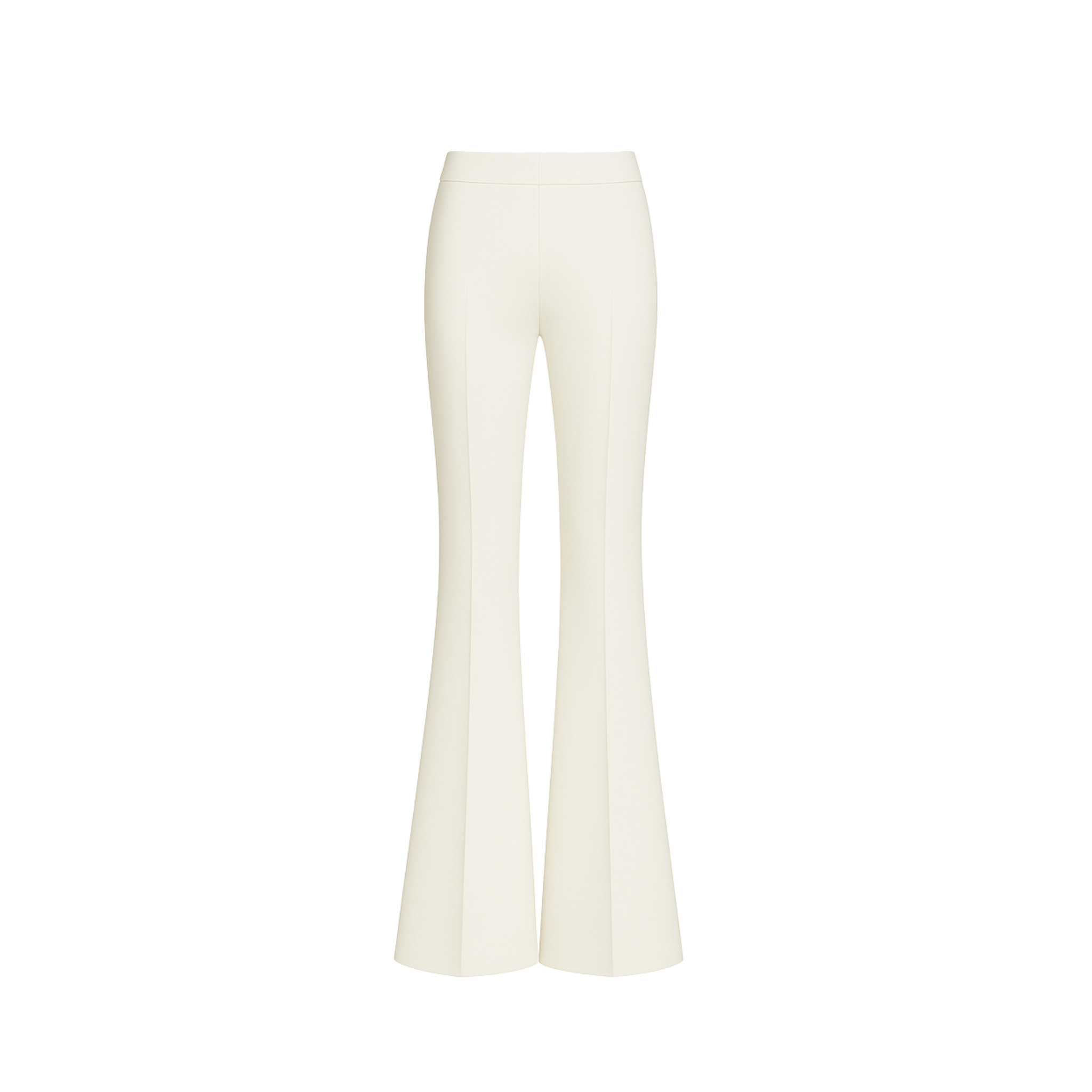 Ivory Loro Piana women’s flare pants front view