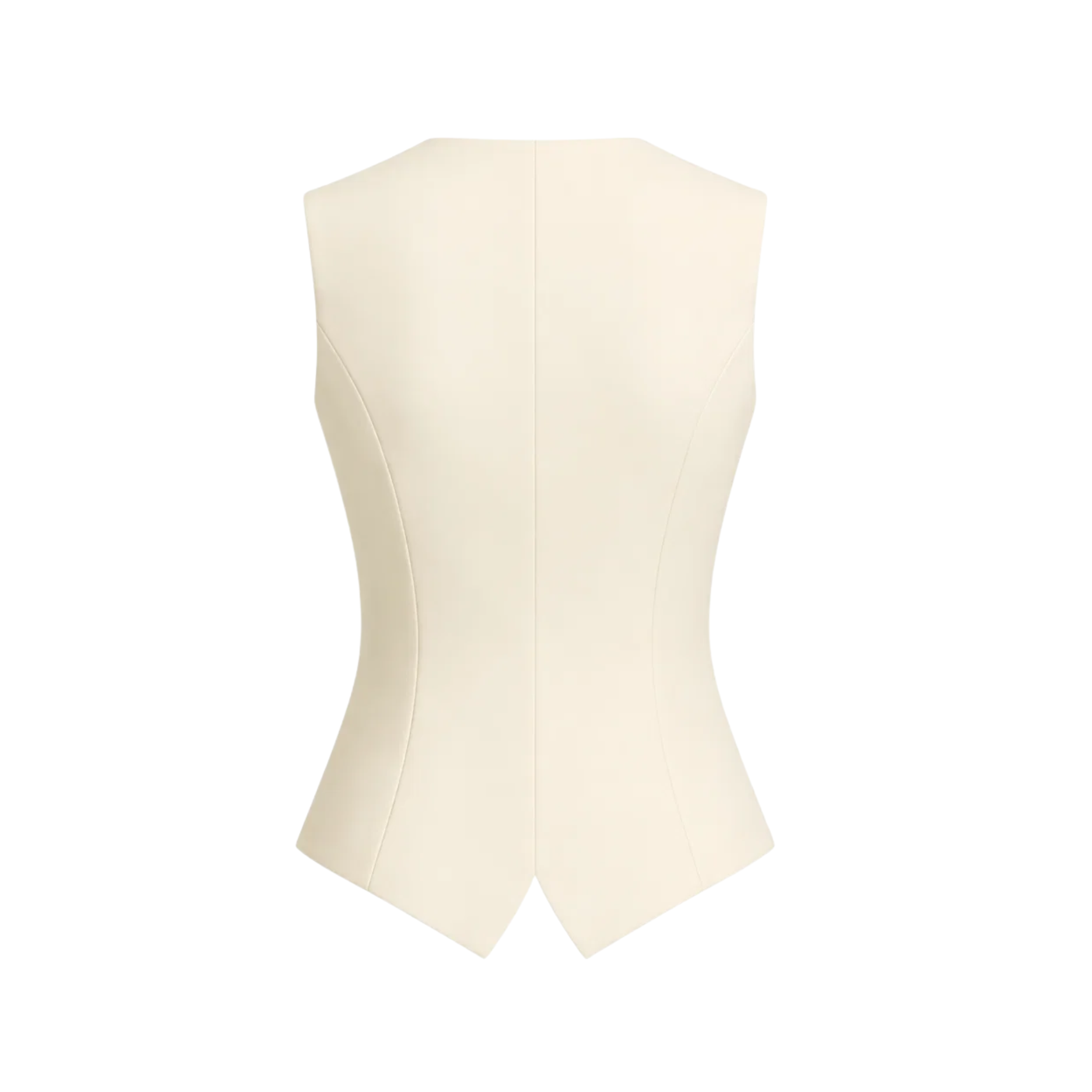 Ivory Loro Piana wool wedding vest back view