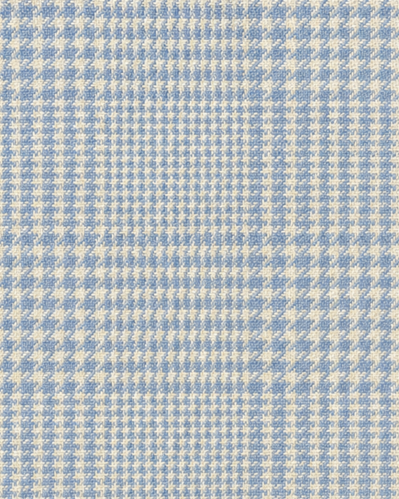 The Tailory New York blue houndstooth Loro Piana cashmere silk swatch