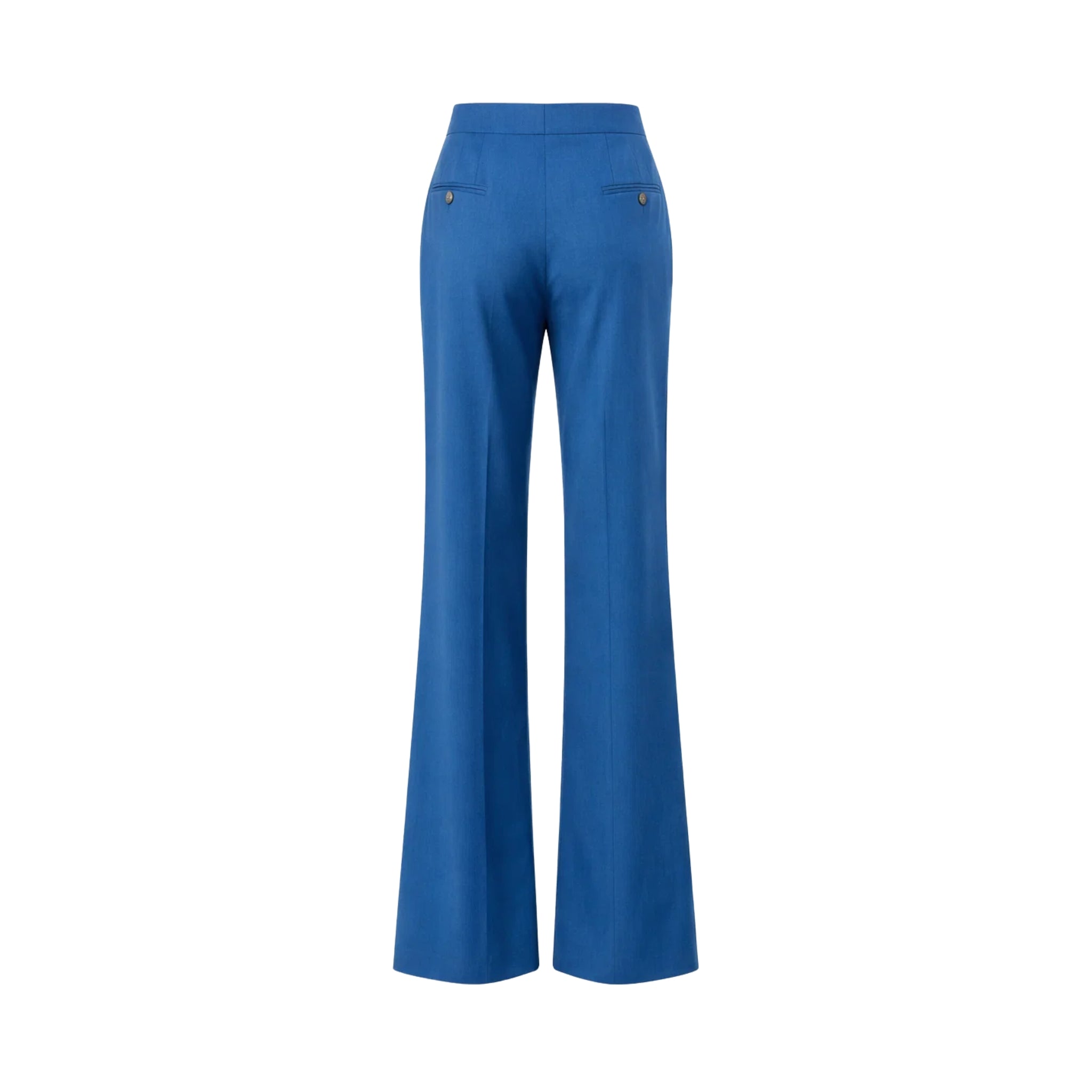 Tailory blue flared-leg tailored trousers back view