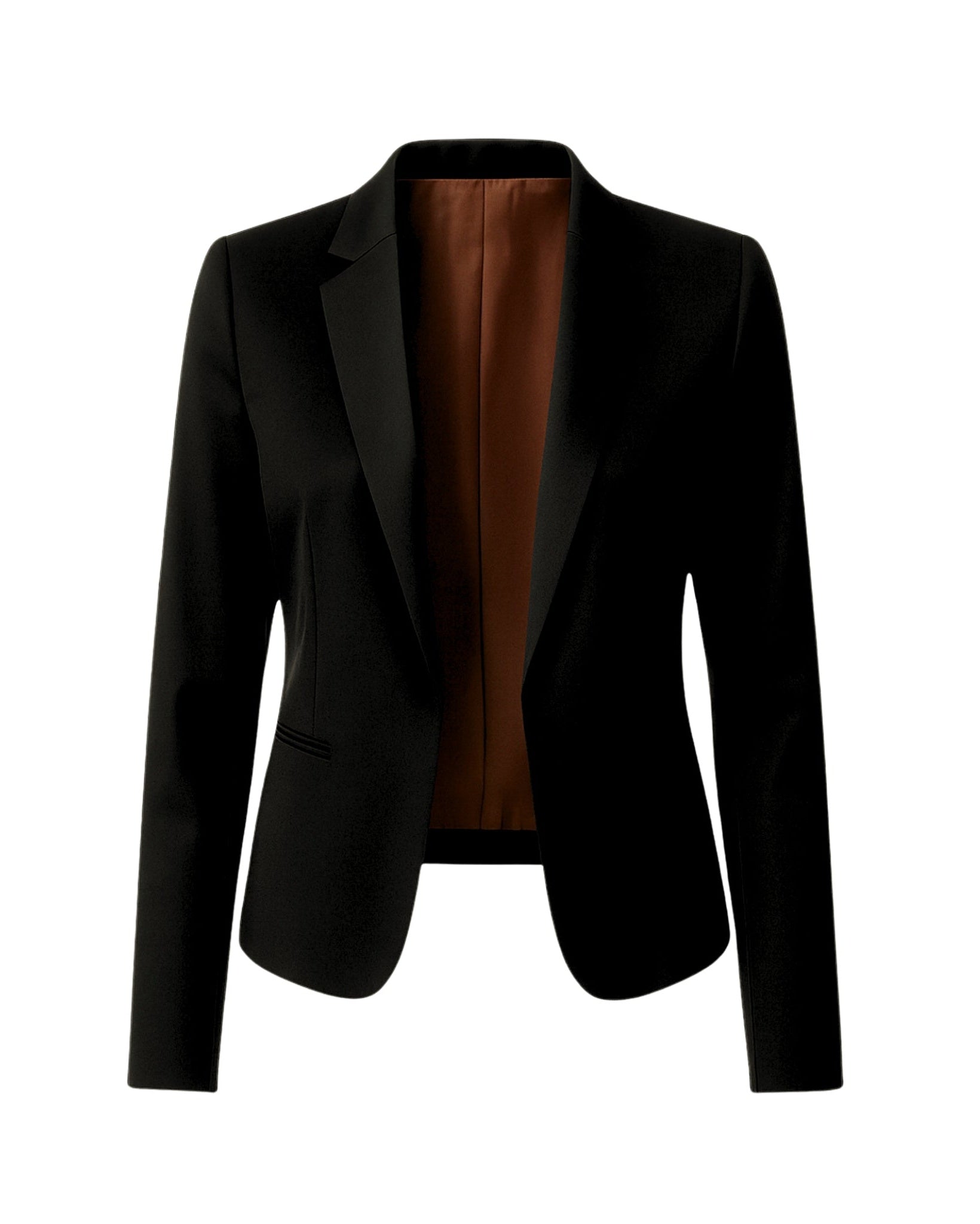 Tailory black wedding suit jacket with satin lapels front view
