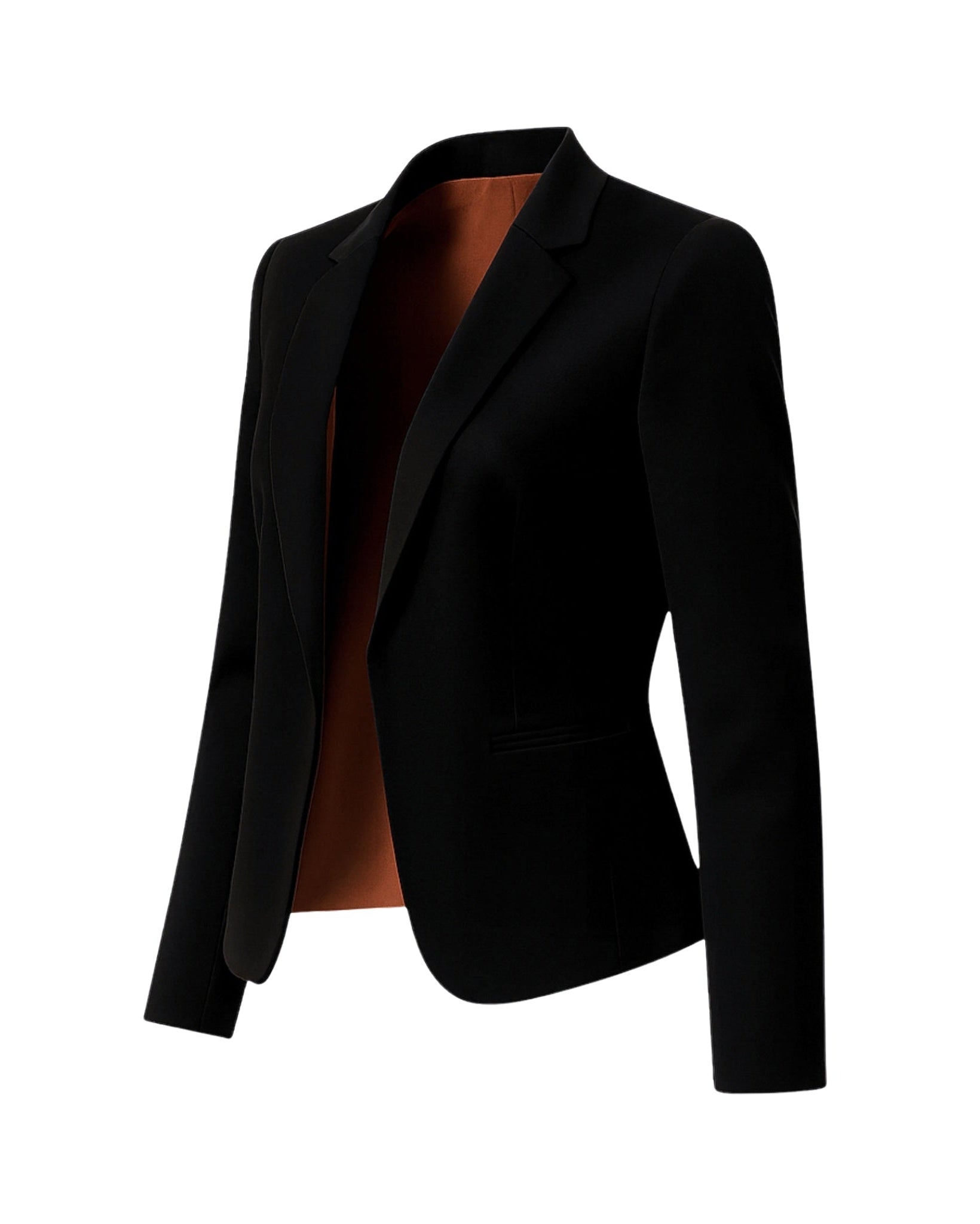 Tailory black bridal suit jacket satin lapels side view