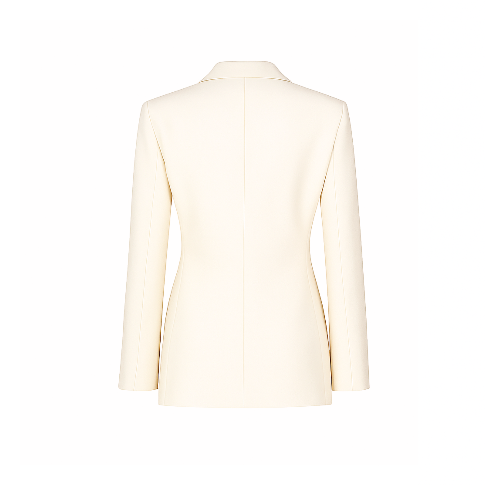 Tailory ivory tailored jacket with satin notch lapel back view