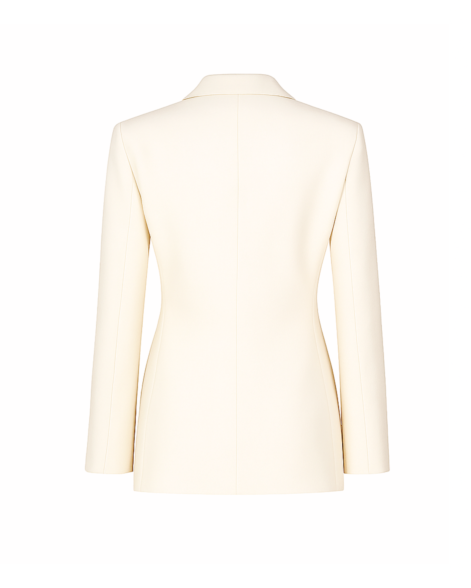 Tailory ivory tailored jacket with satin notch lapel back view