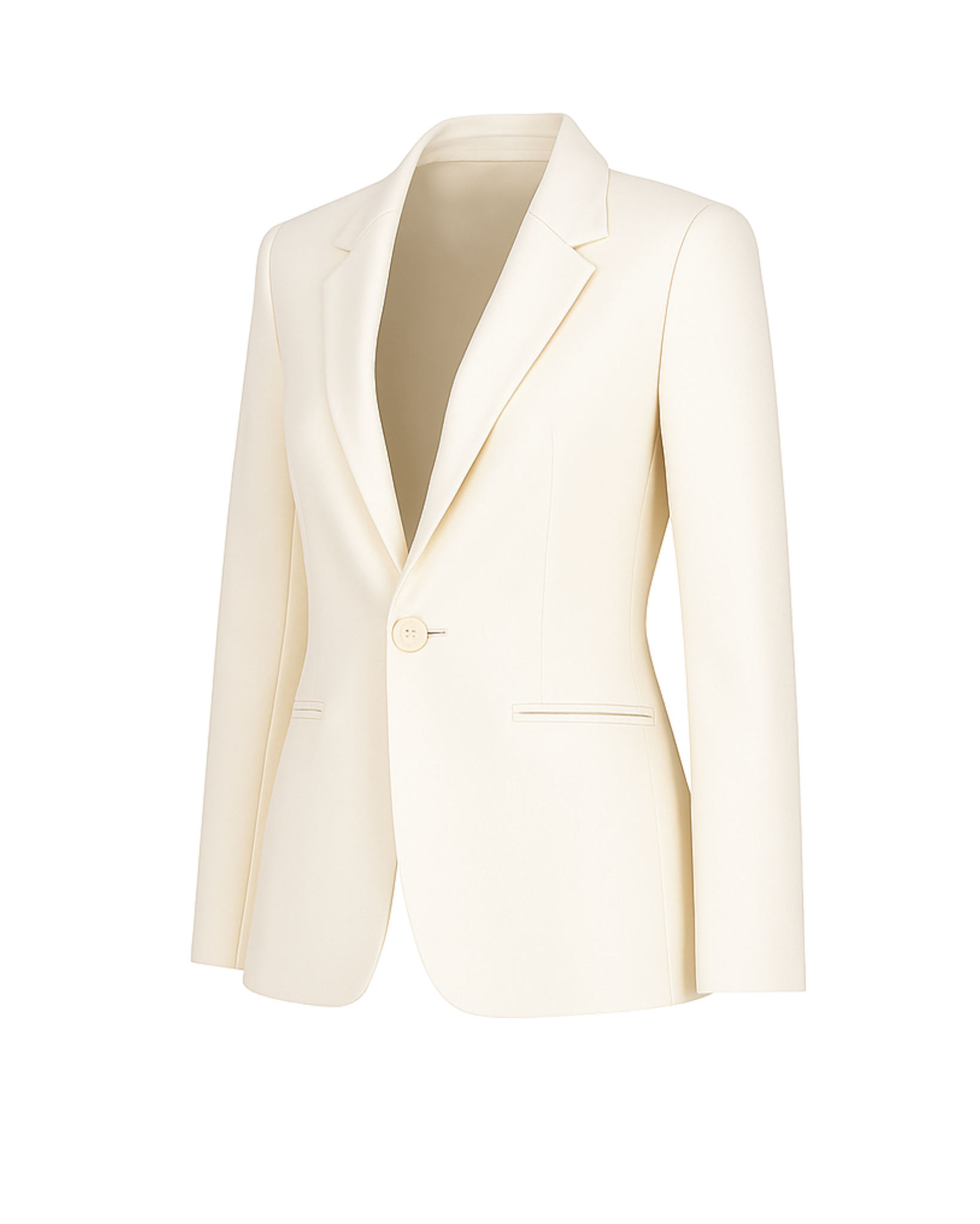 Tailory ivory satin-lapel single-button tailored jacket side view