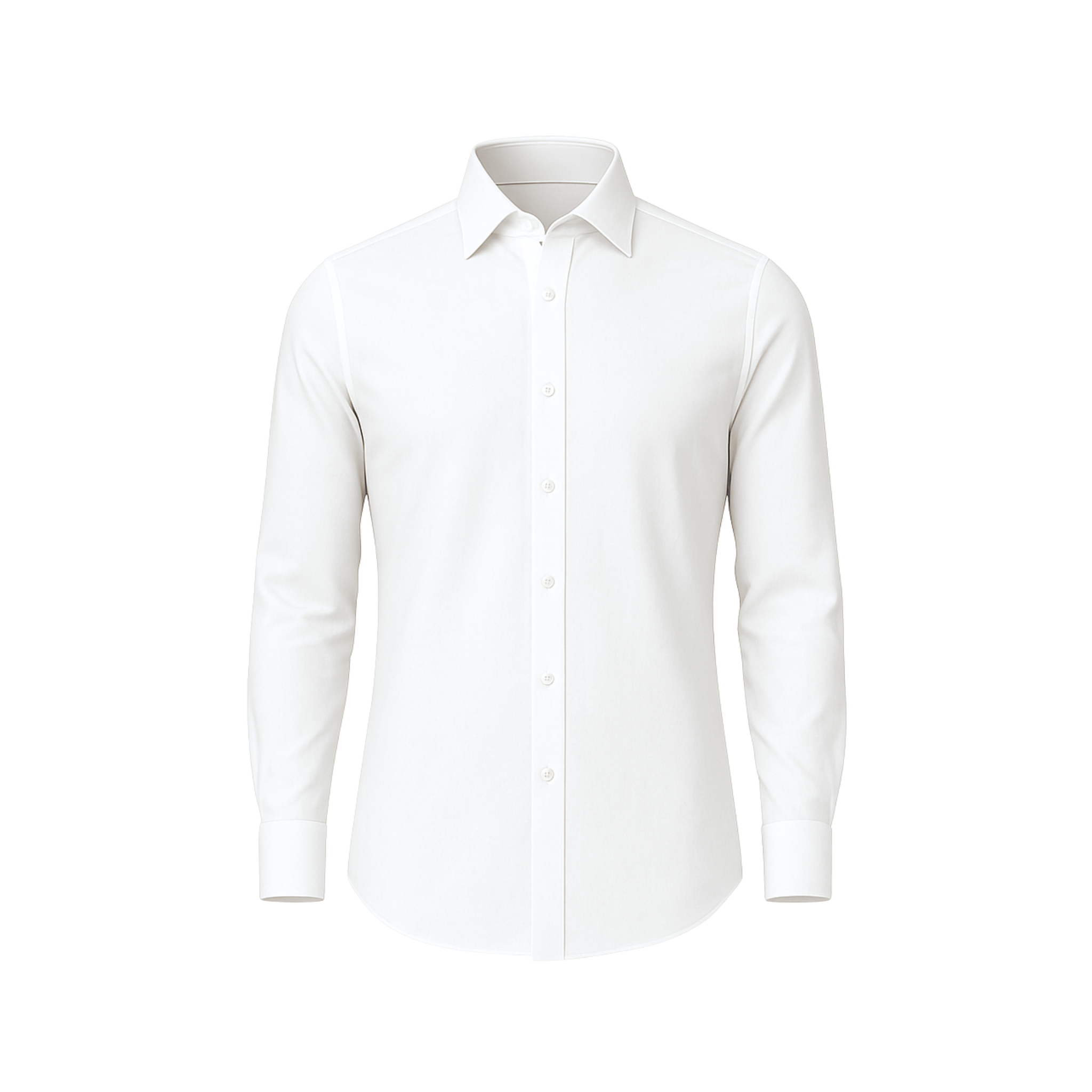 Tailory white linen-silk shirt front view