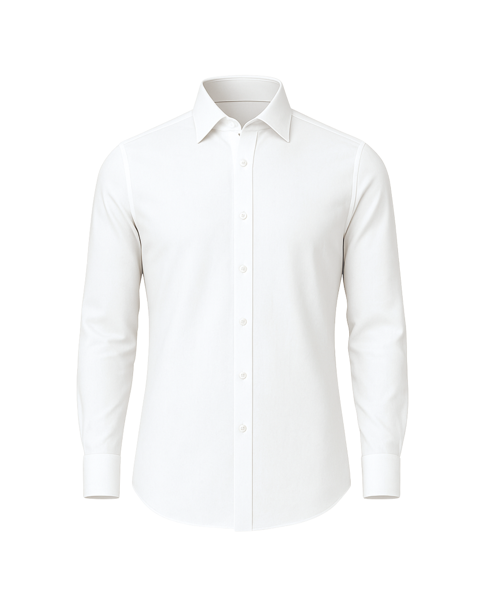 Tailory white linen-silk shirt front view