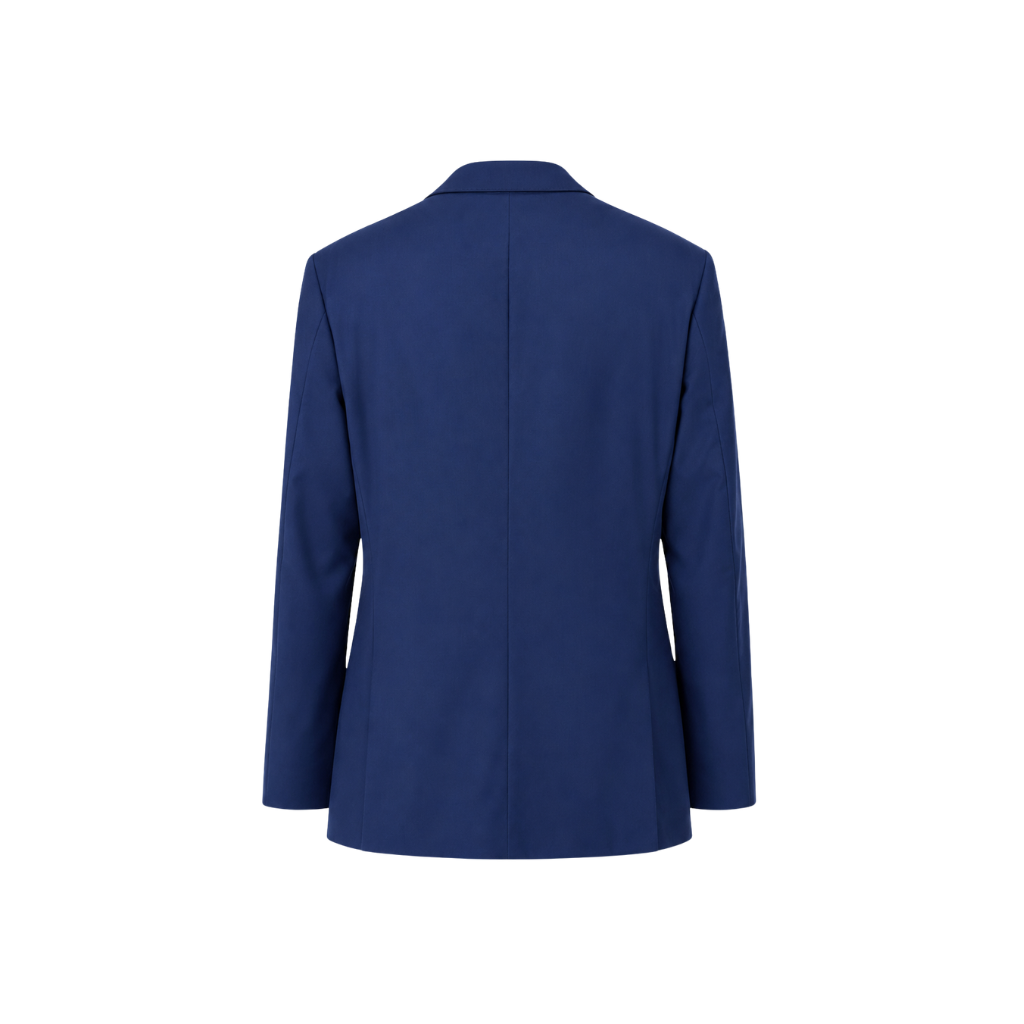 Blue blazer on a white background