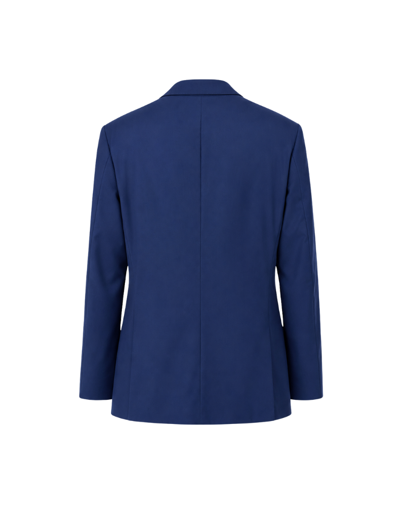 Blue blazer on a white background
