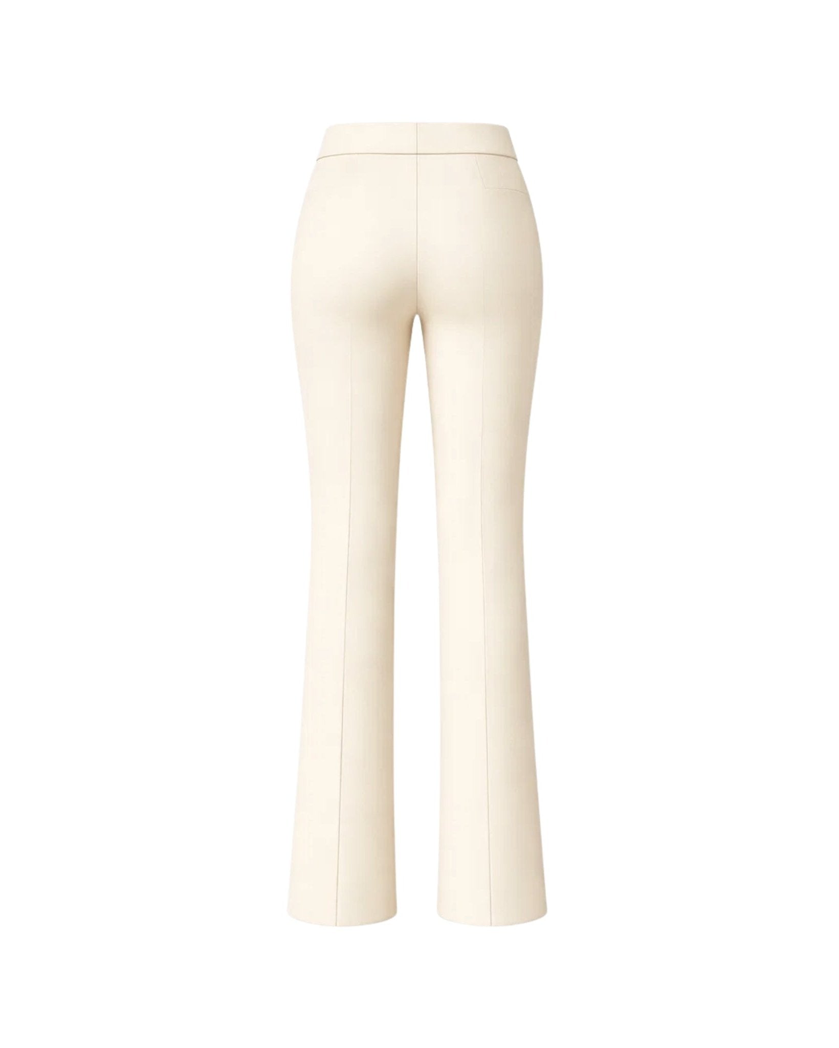 Ivory Loro Piana women's wool trousers back view