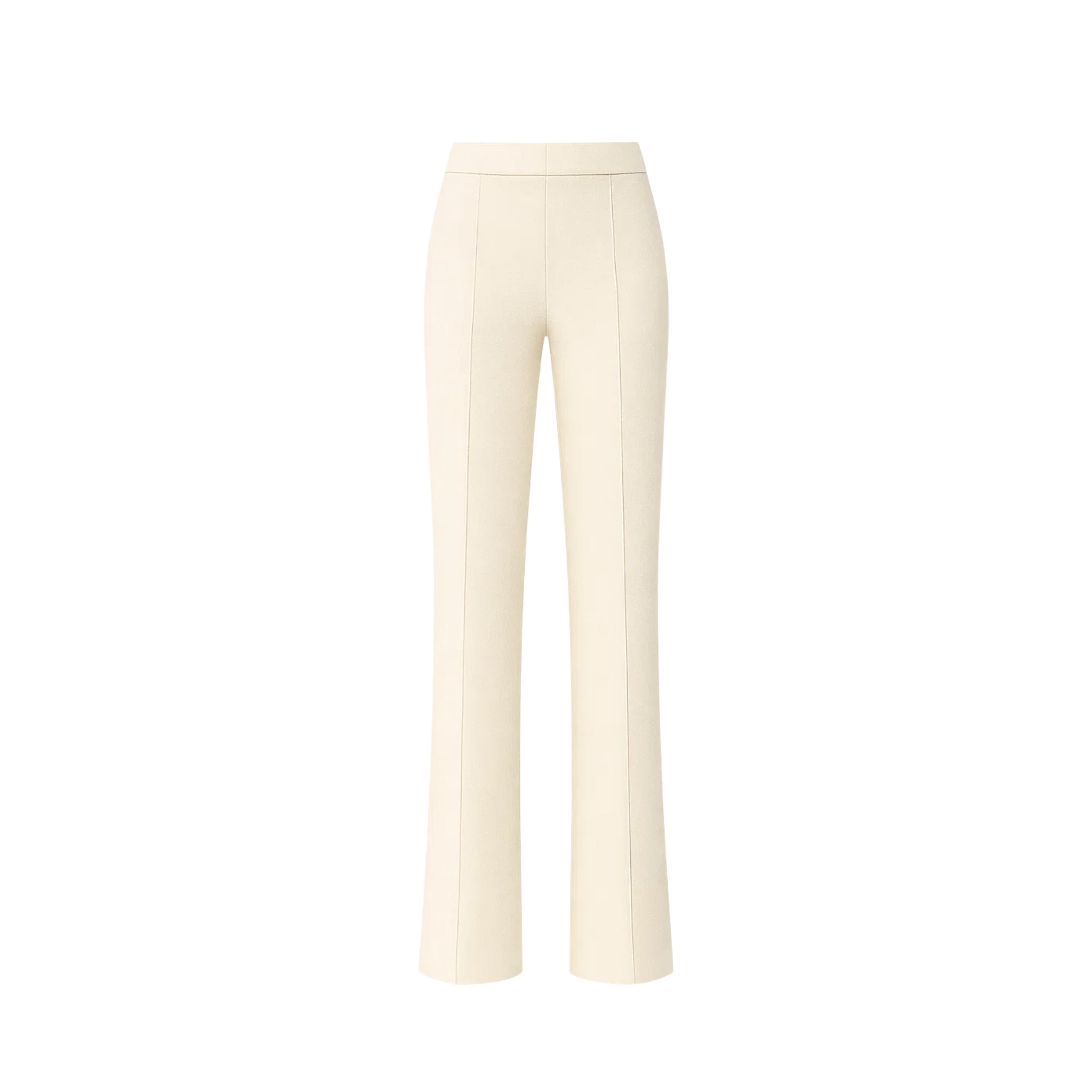 Ivory Loro Piana women's wool trousers front view