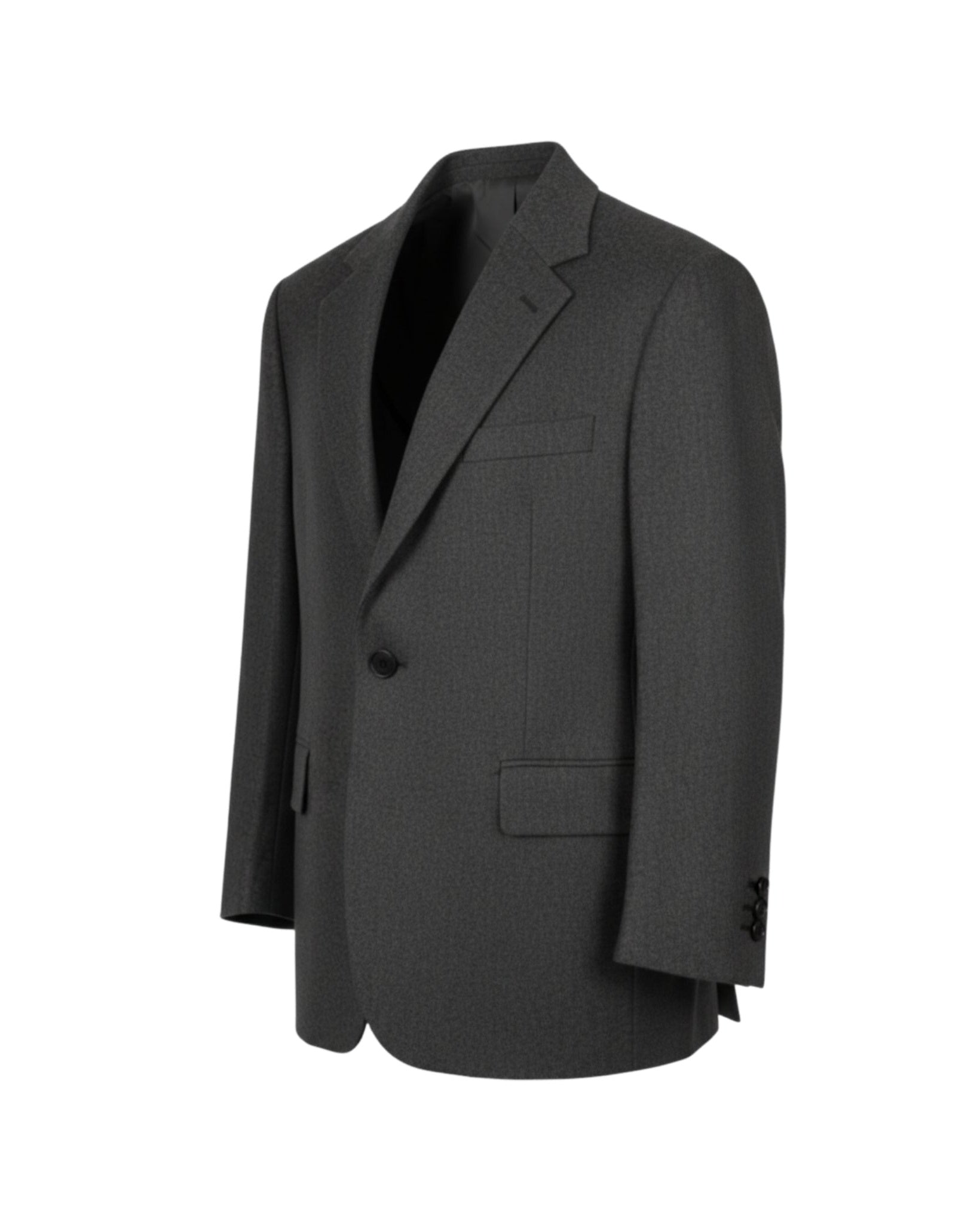 Tailory heather charcoal oversized unstructured blazer side view