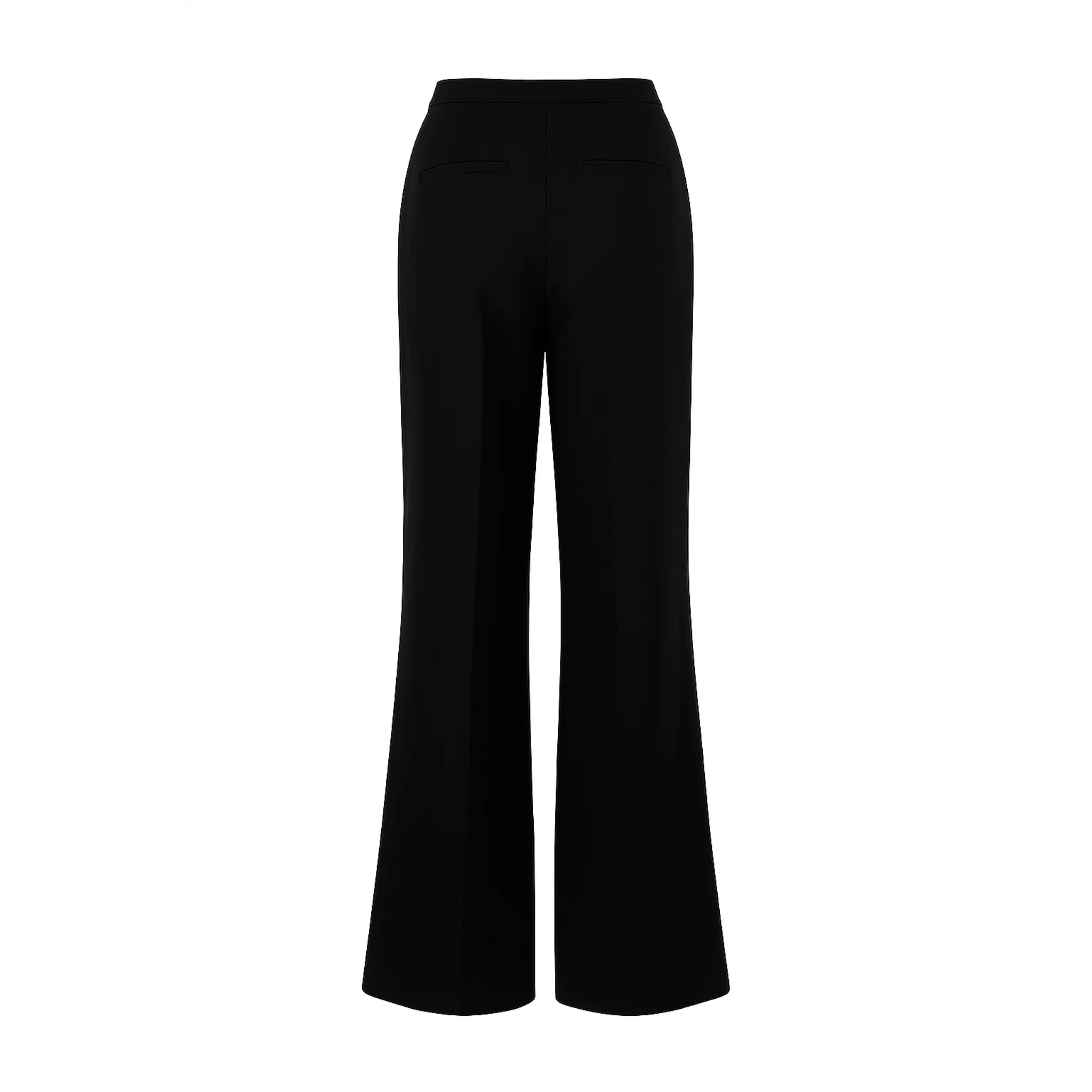 Tailory black wide leg women’s suit pants back view
