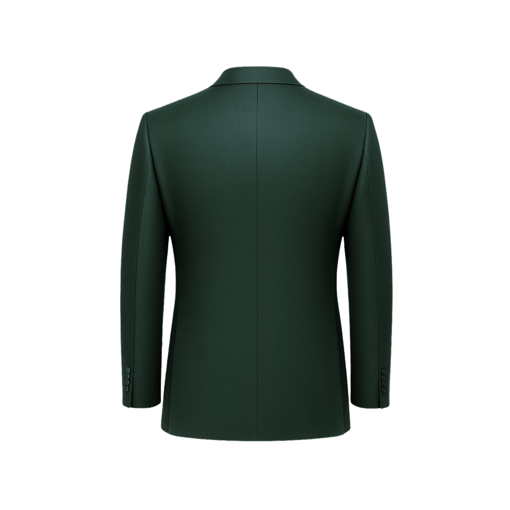 Tailory hunter green peak lapel wool dinner jacket back view