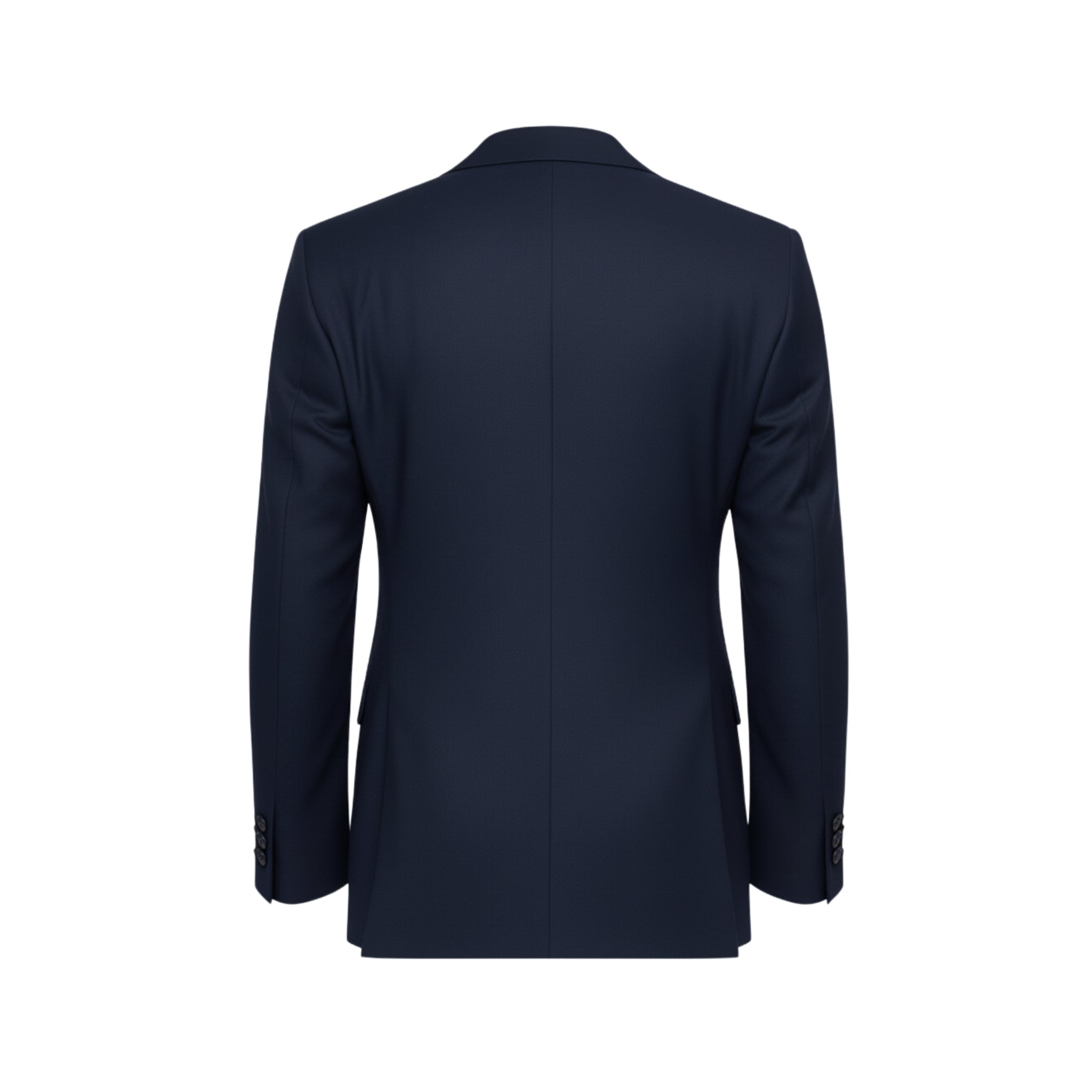 Tailory midnight blue peak lapel wool dinner jacket back view