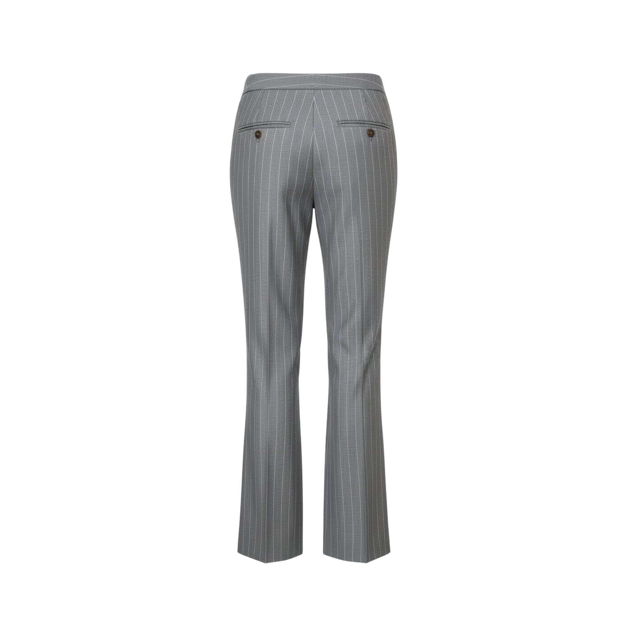 Tailory grey pinstripe extra-wide tailored trousers back view