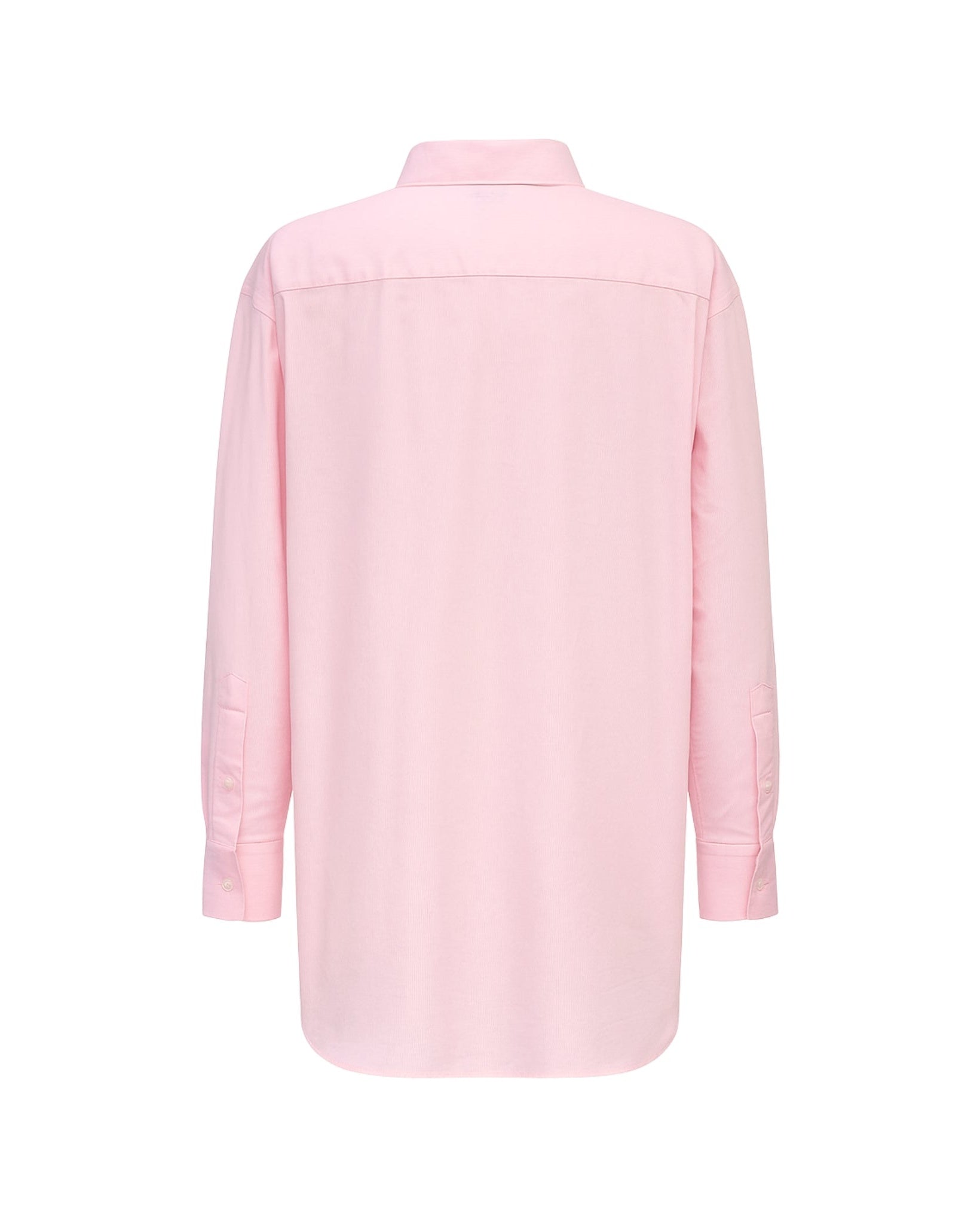 Tailory pink tunic length shirt with extended hem back view