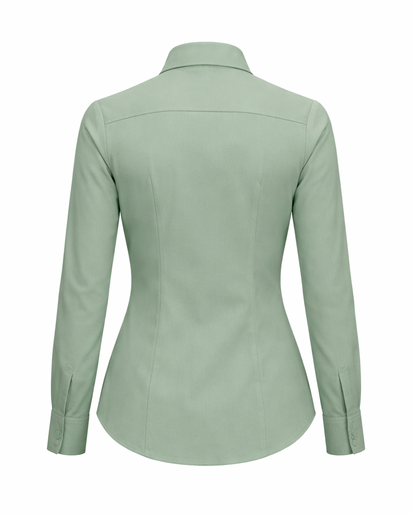 Tailory sage tailored fitted women’s shirt back view
