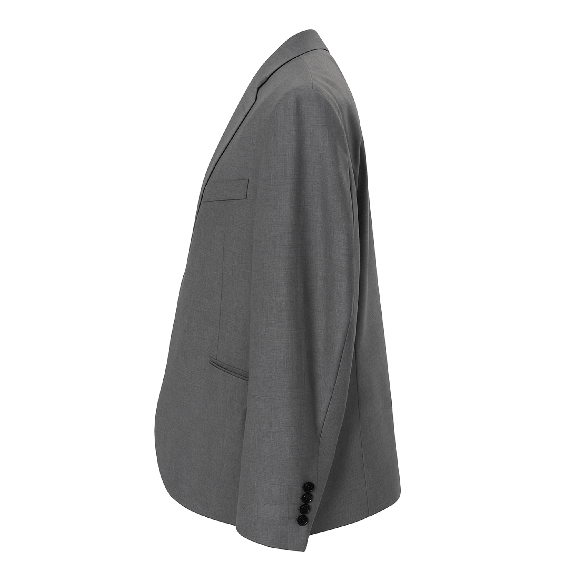 Tailory light gray single-breasted blazer with notched lapel side view