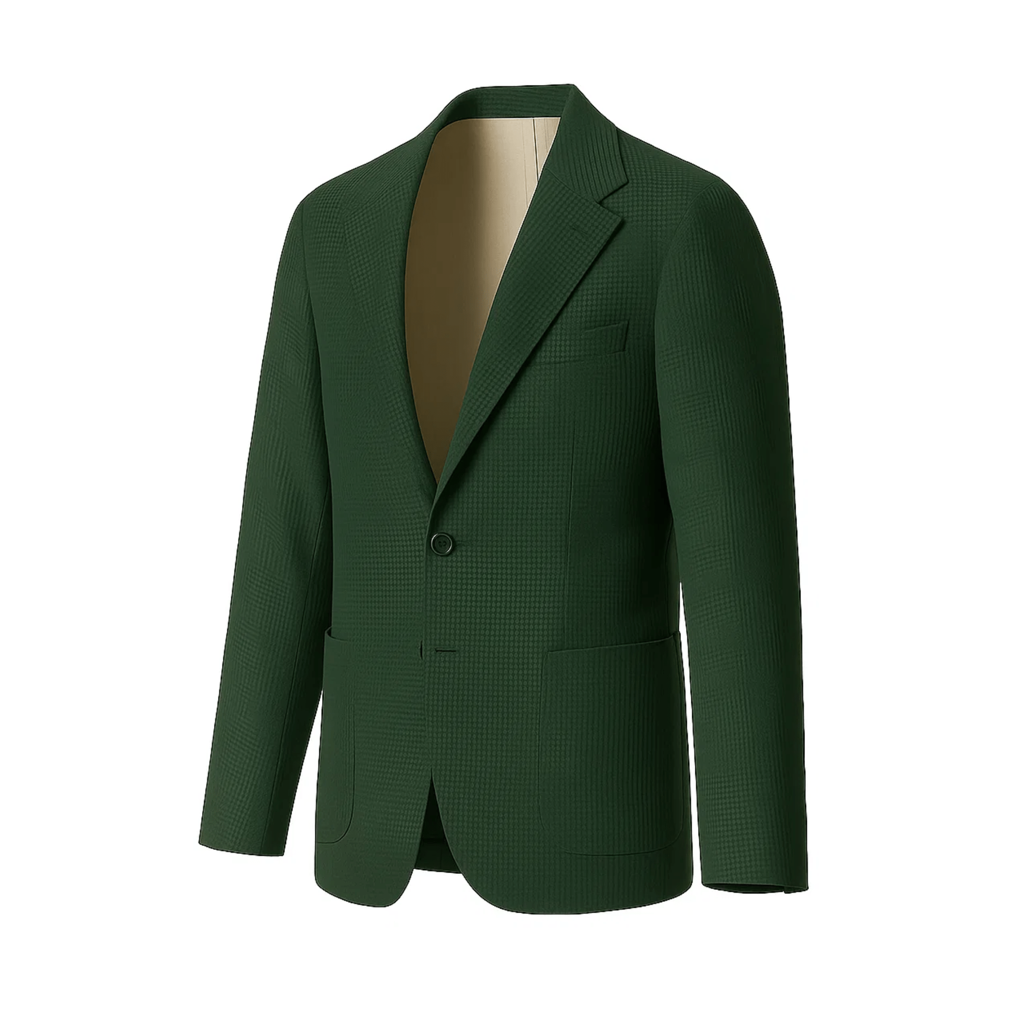 Tailory green textured wool sport coat side view