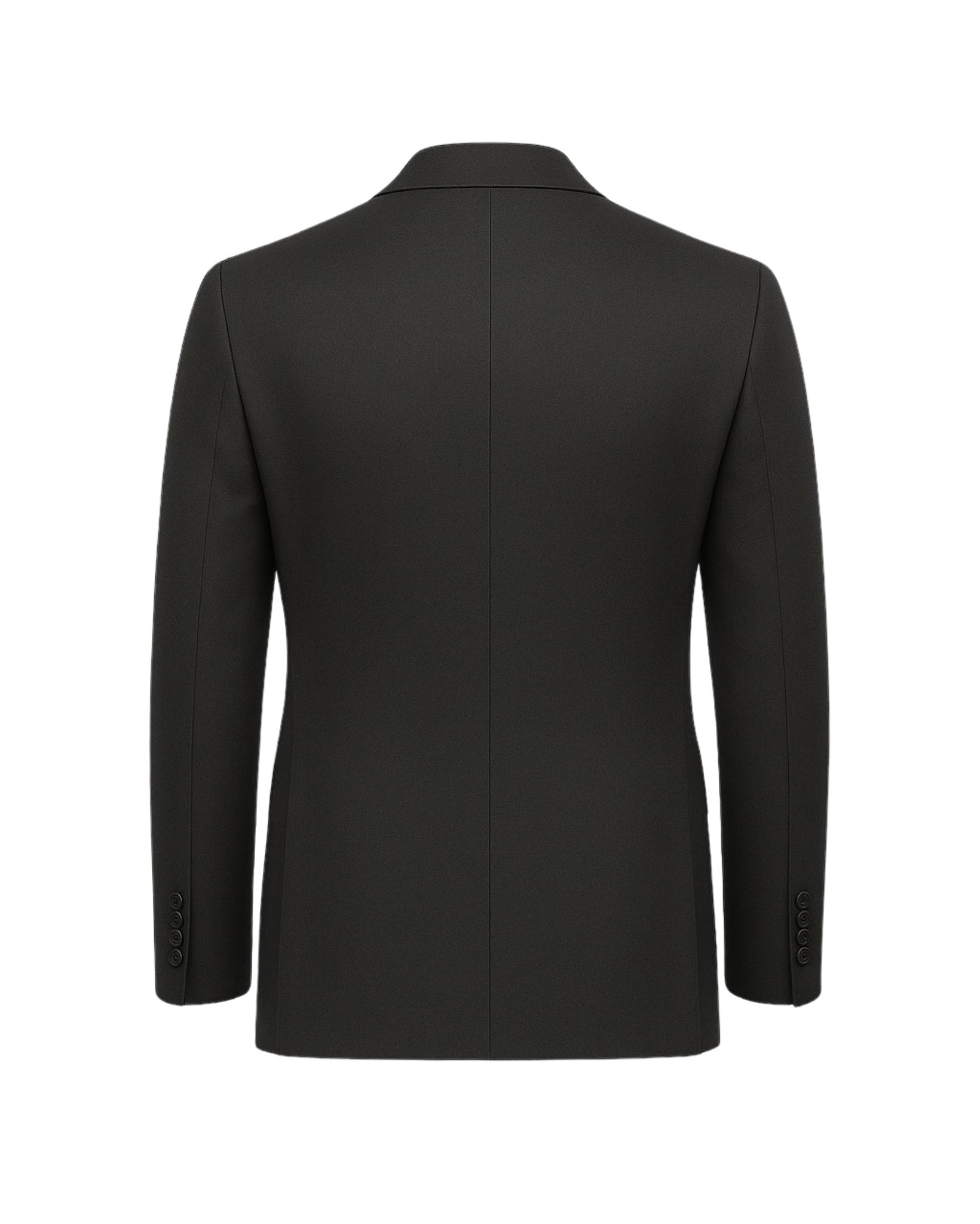 Tailory charcoal gray wool sports coat back view