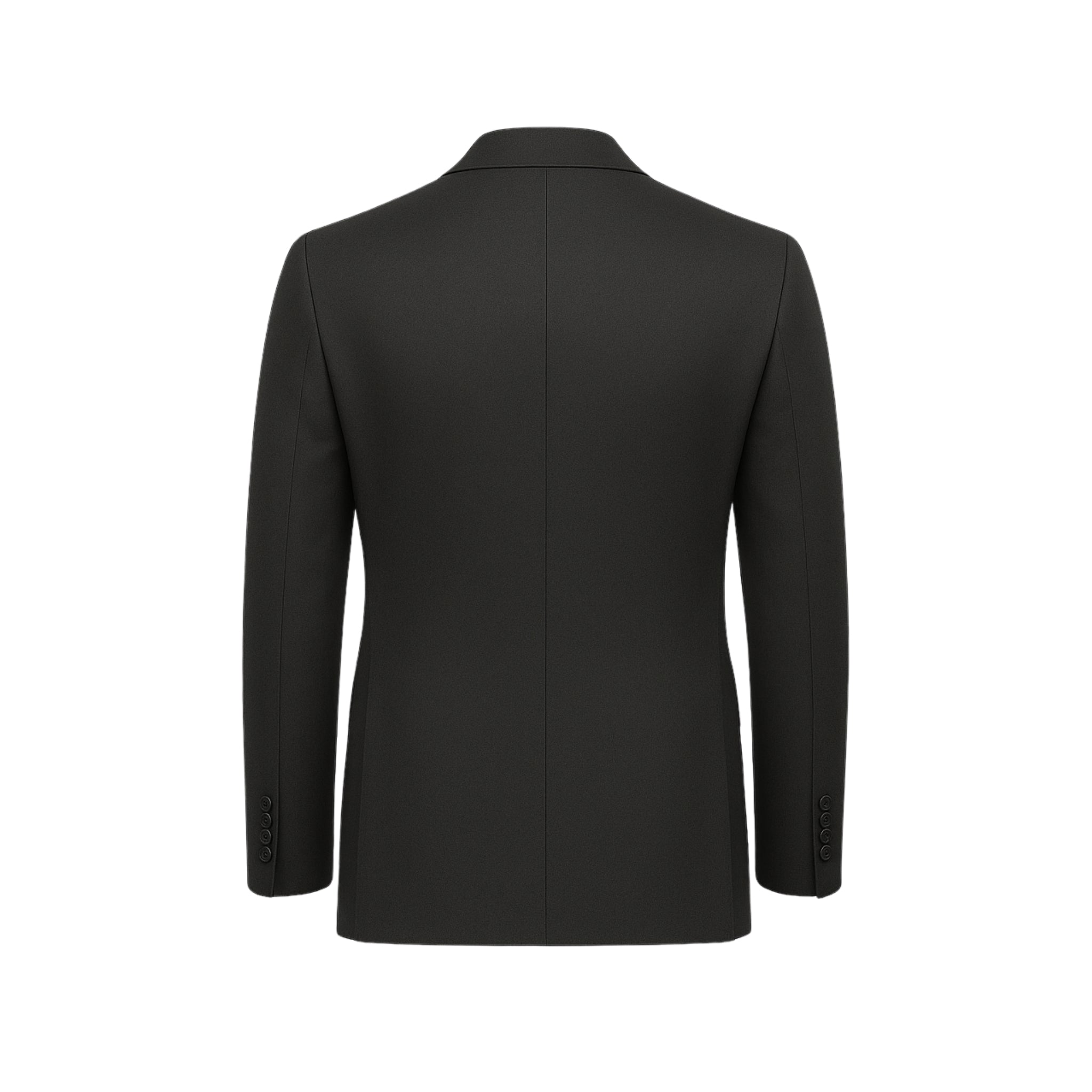 Tailory charcoal gray wool sports coat back view