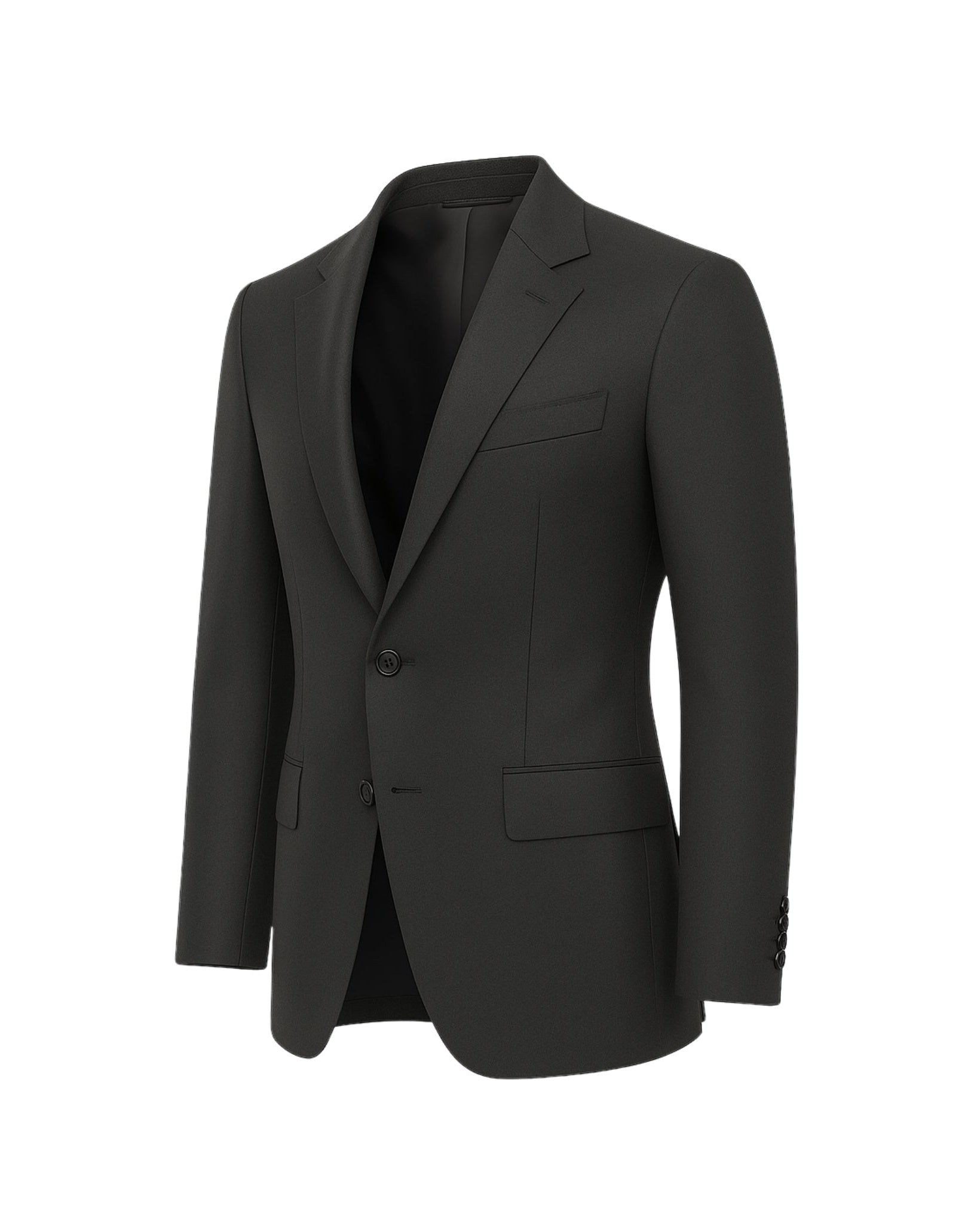 Tailory charcoal gray wool sports coat side view