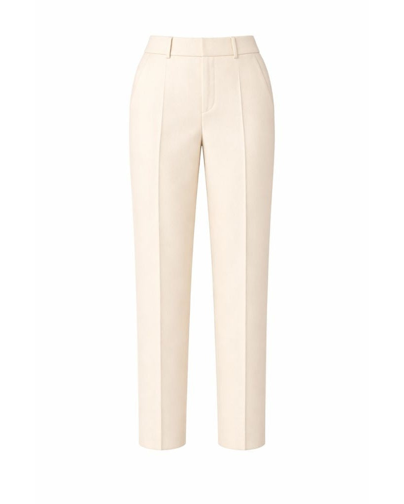 Tailory ivory straight-leg tailored trousers front view