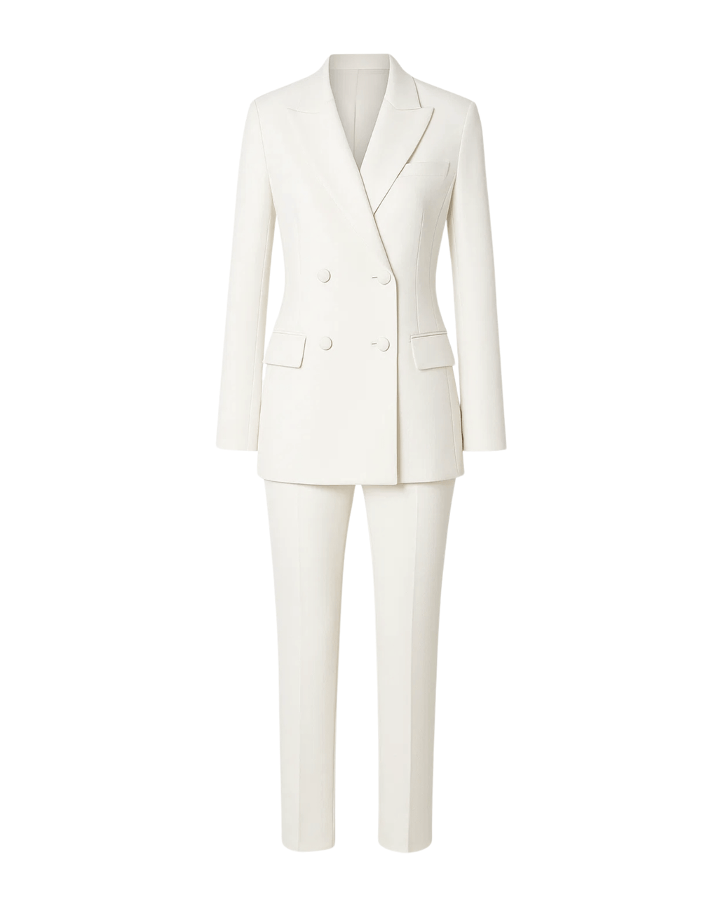 Ivory Double Breasted 2-Piece Wedding Suit