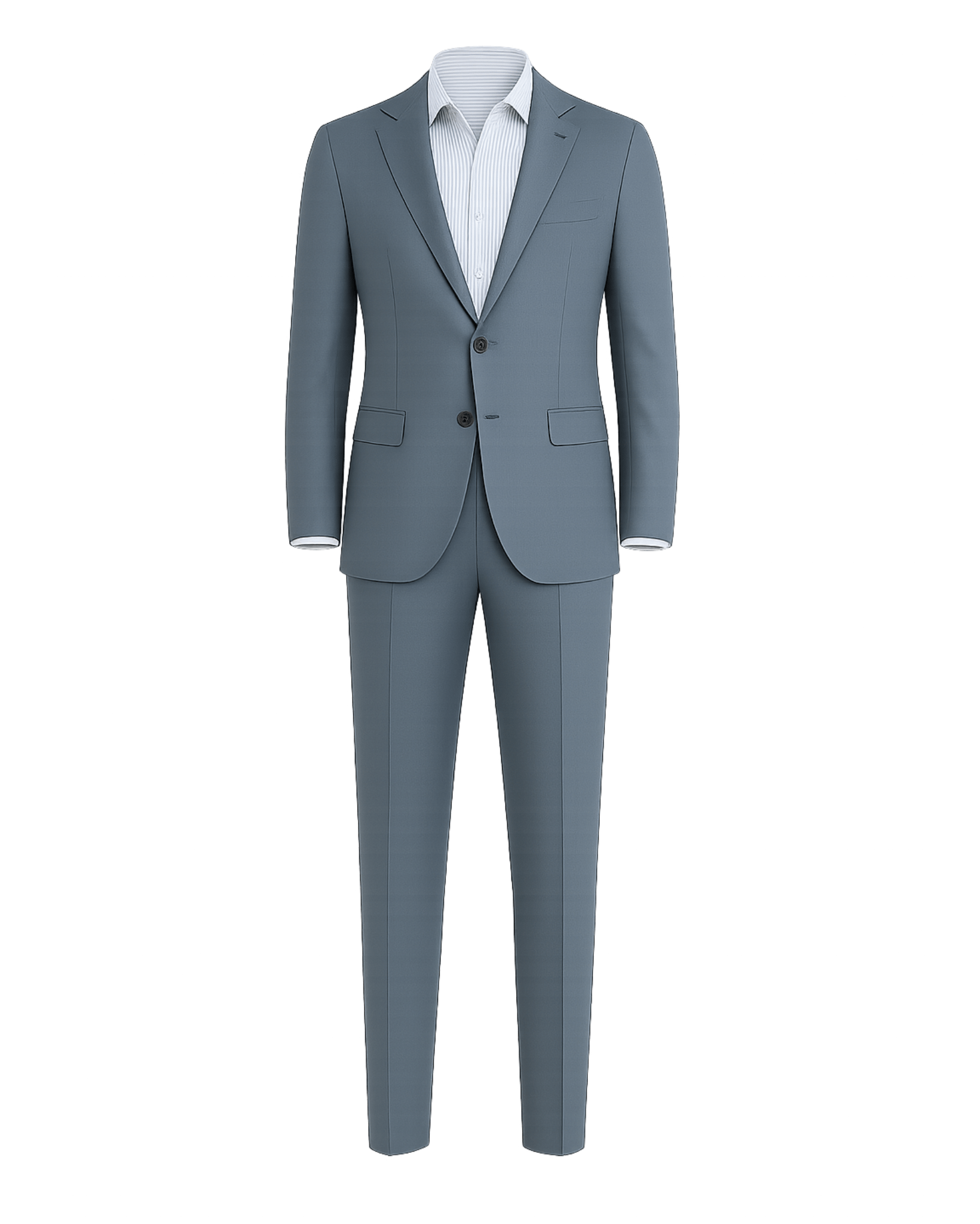 Tailory steel gray silk blend two-button suit front view
