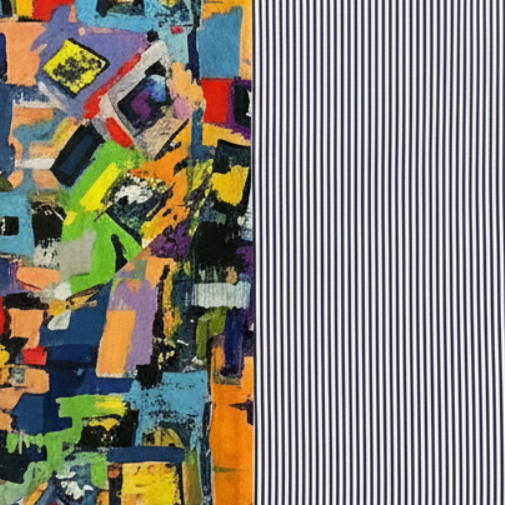 Tailory multicolor cotton–viscose fabric swatch