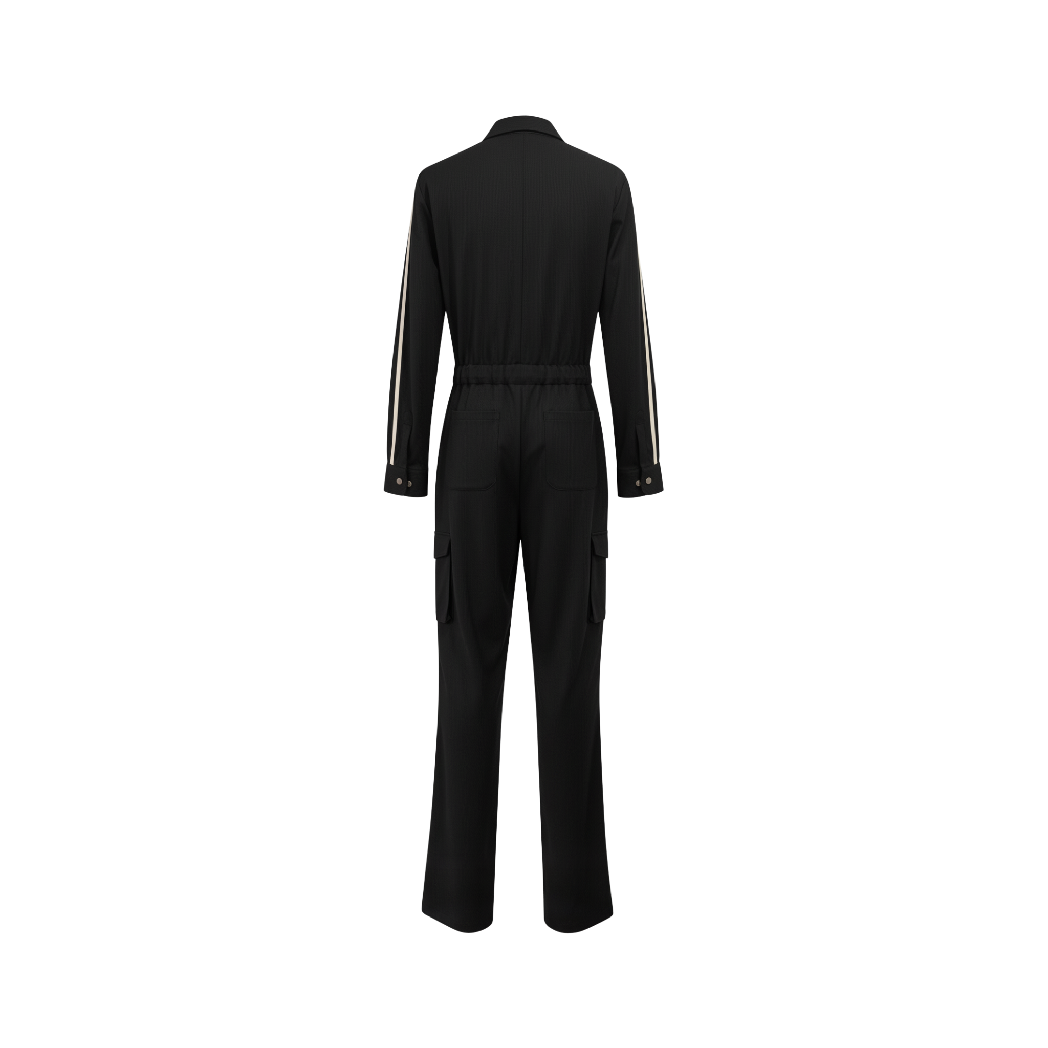 Tailory black tailored jumpsuit back view