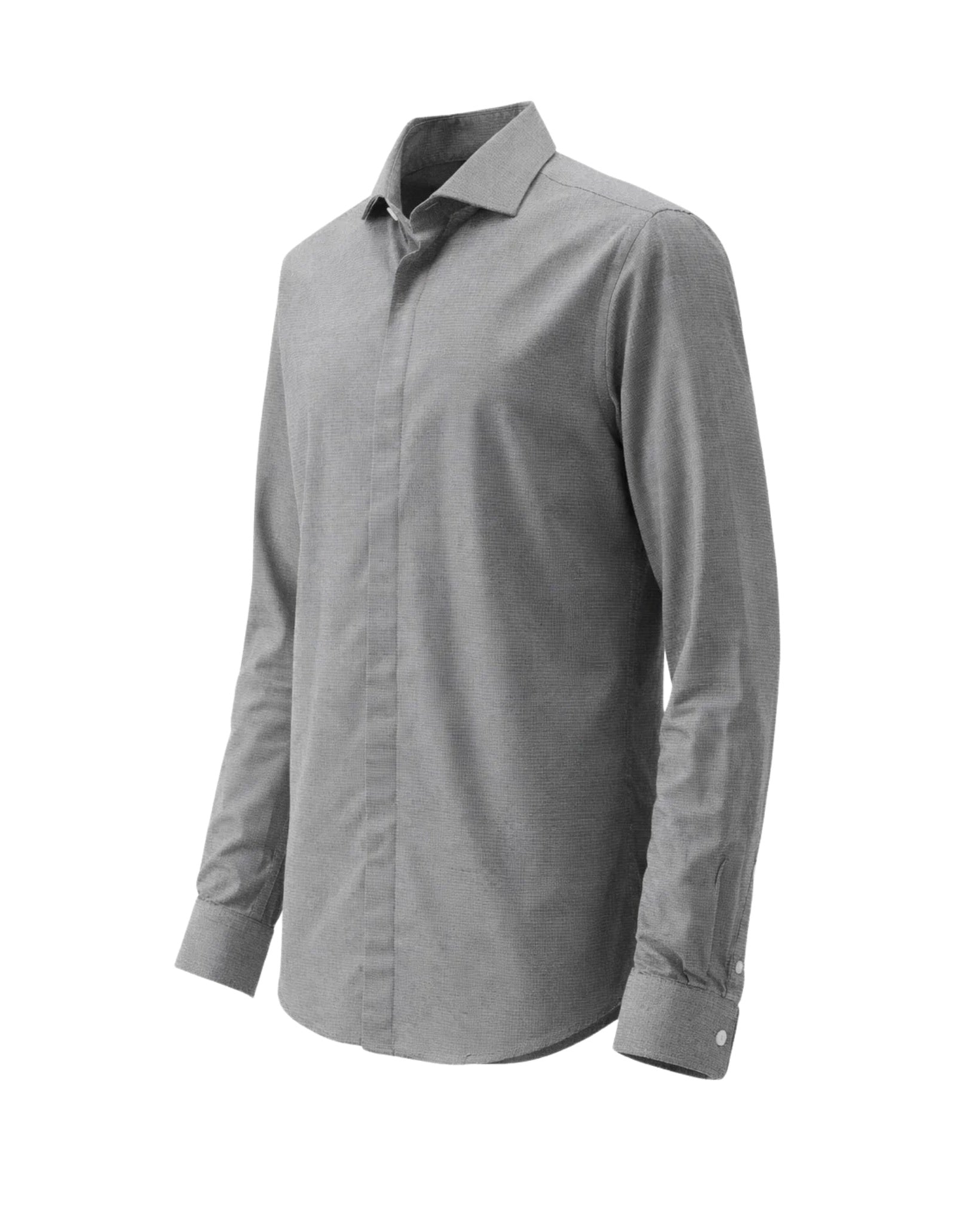 Tailory grey houndstooth tailored shirt side view