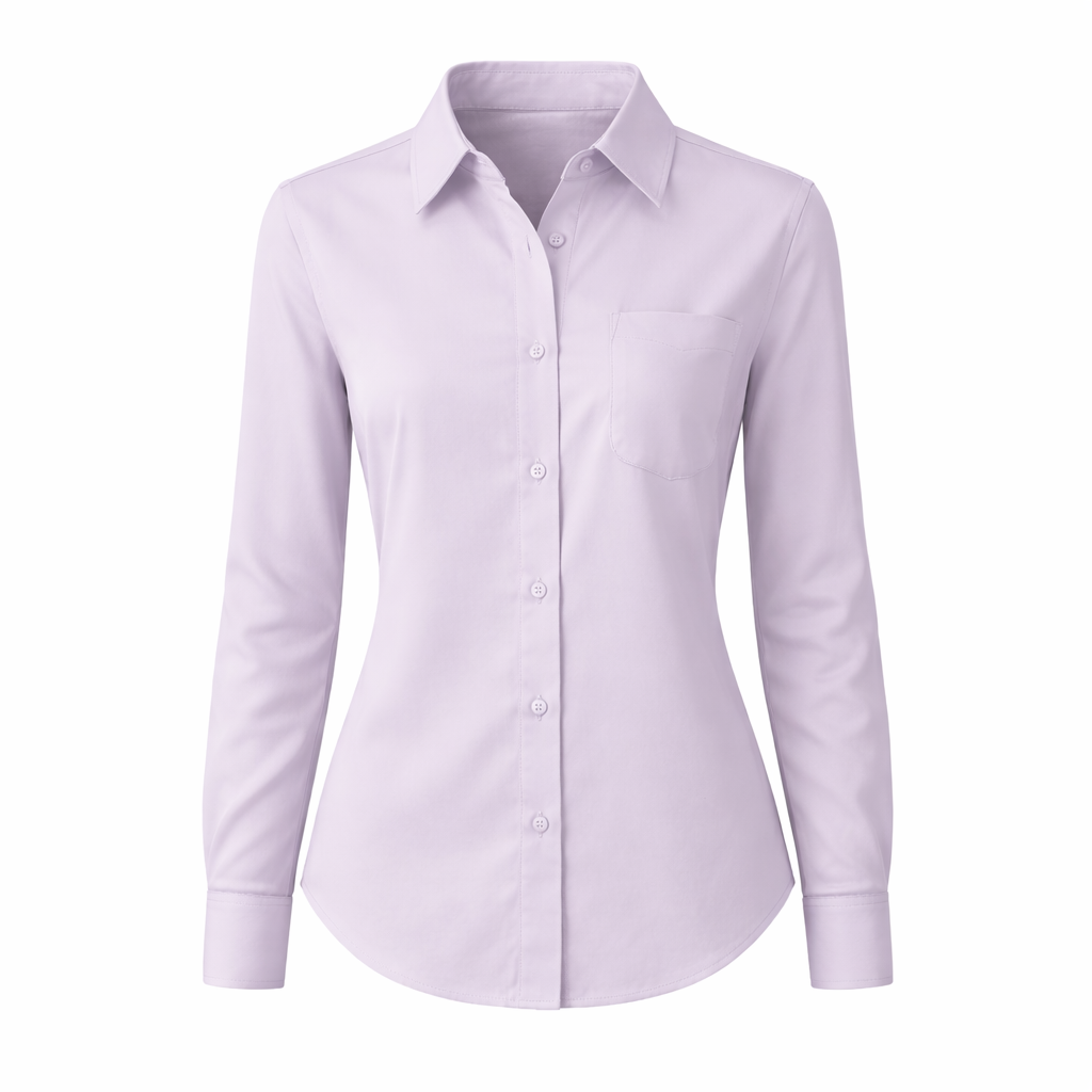 Tailory light lilac tailored cotton shirt front view