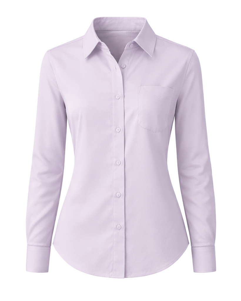 Tailory light lilac tailored cotton shirt front view
