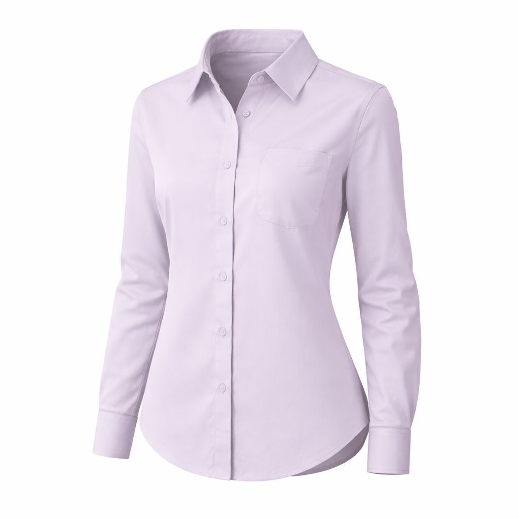 Tailory light lilac cotton shirt Side view