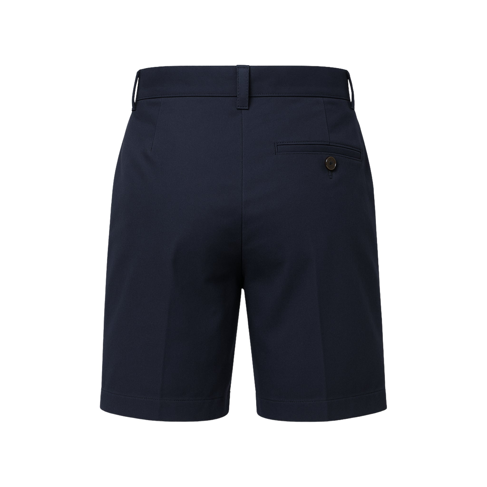 Tailory navy tailored shorts back view