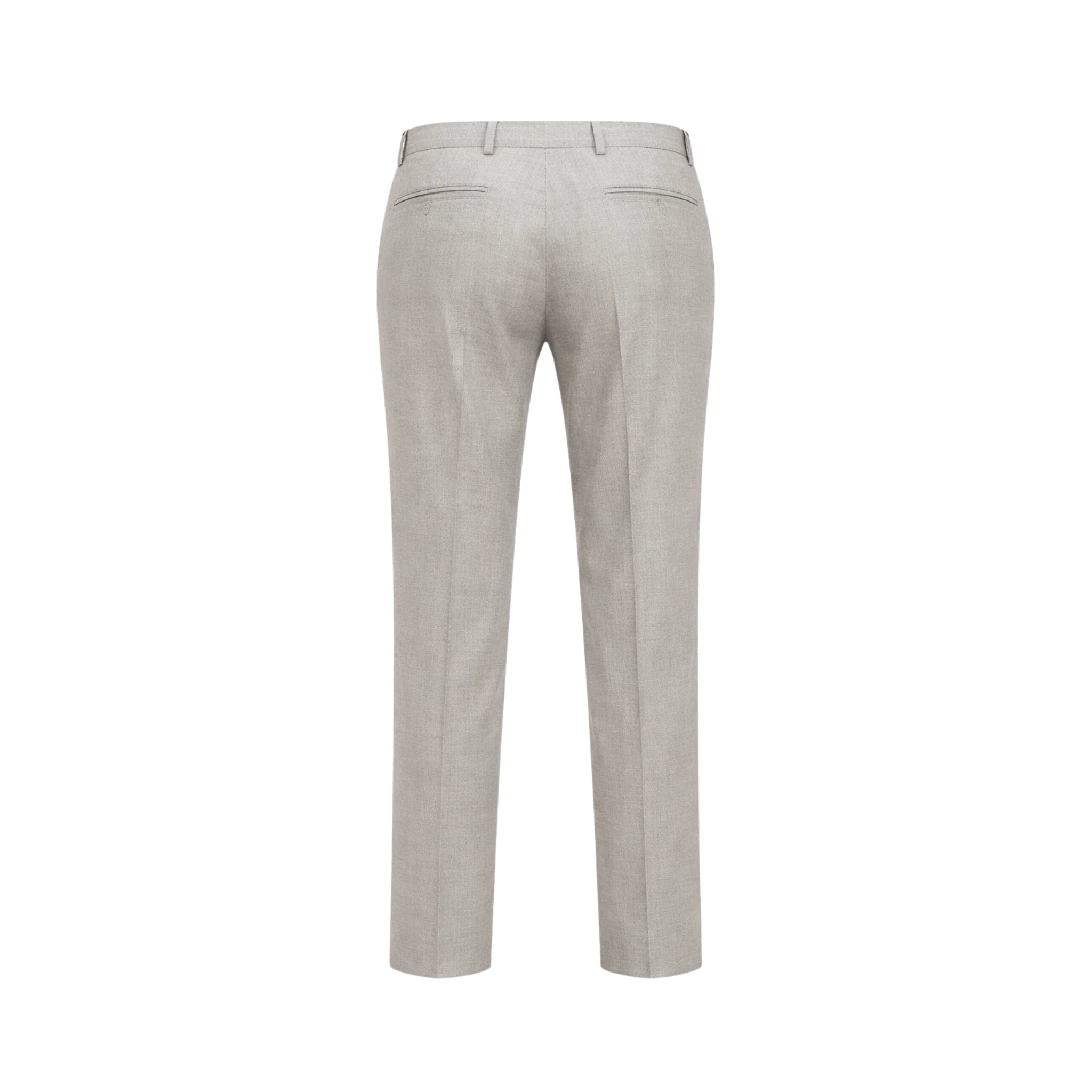 Tailory heather grey tailored trousers back view