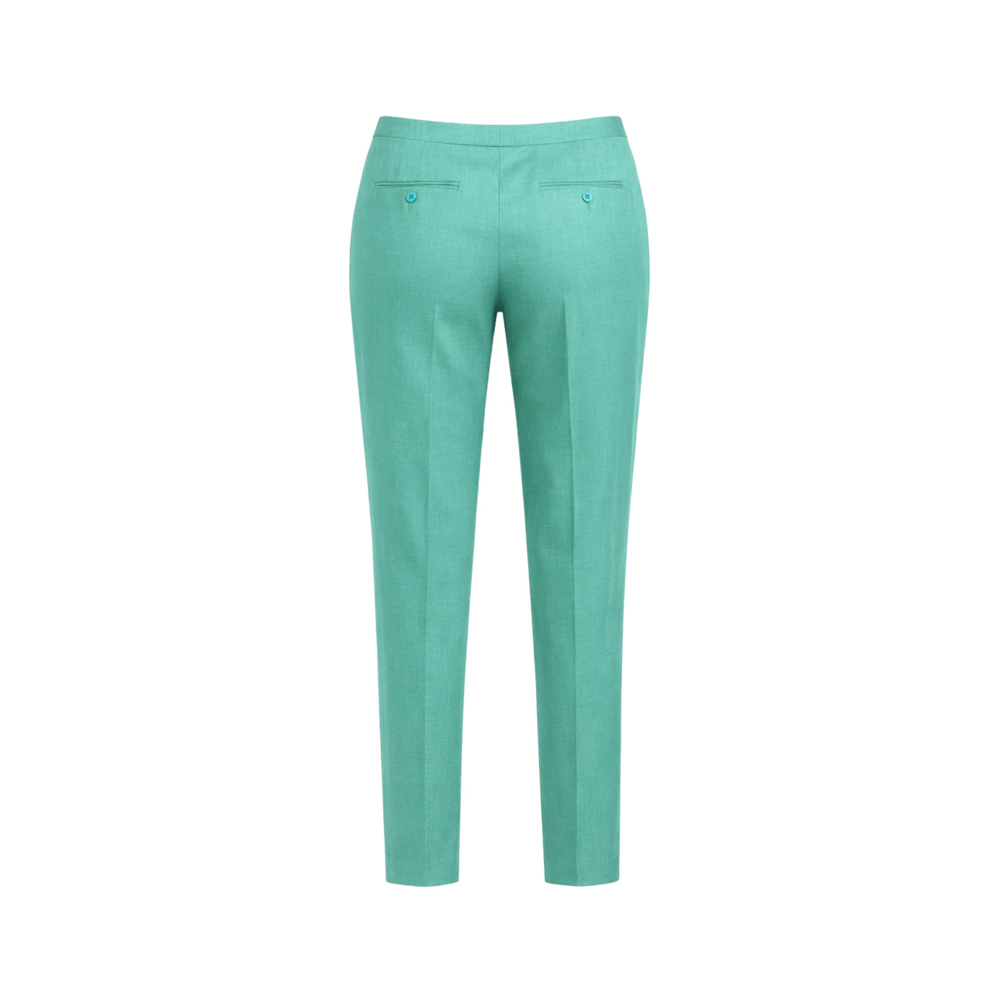 Tailory sea green tailored trousers back view