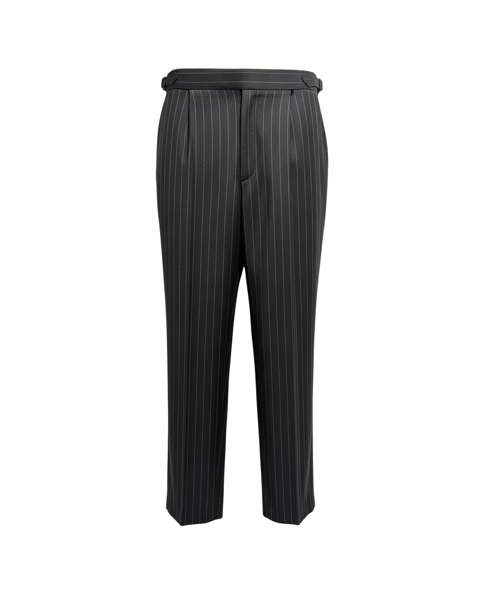 Tailory charcoal pinstripe tailored trousers front view