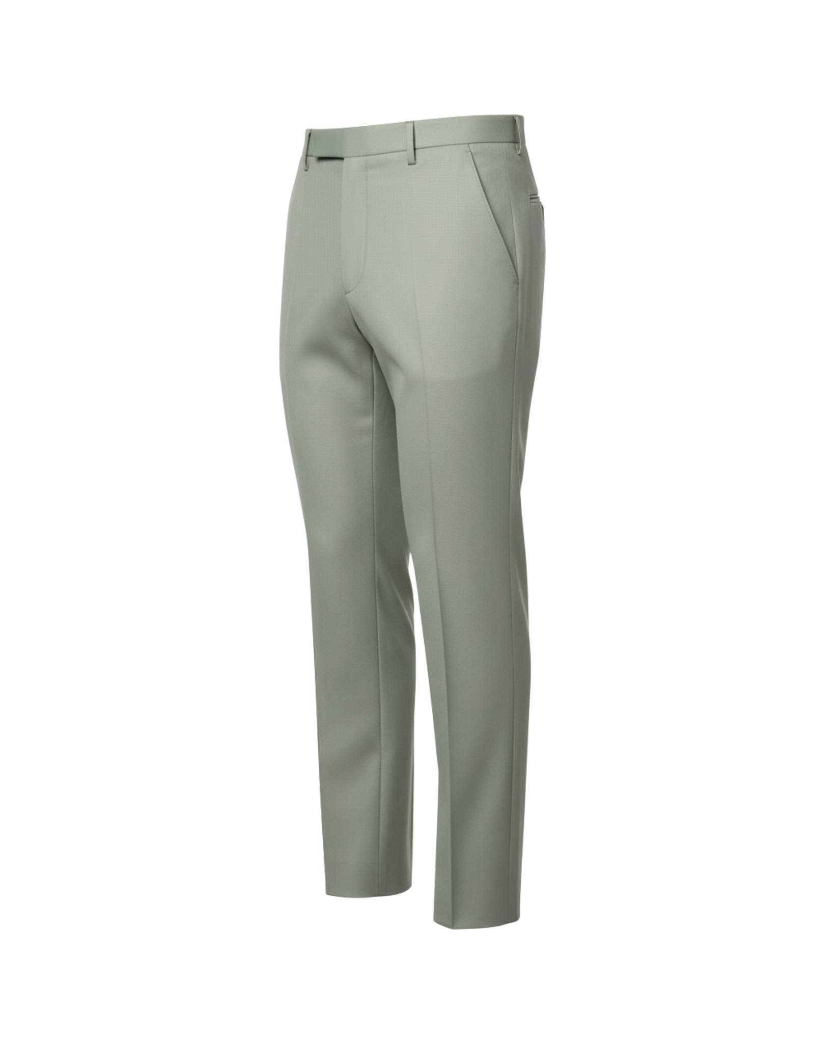 Tailory Sage Flat Front Trouser side view