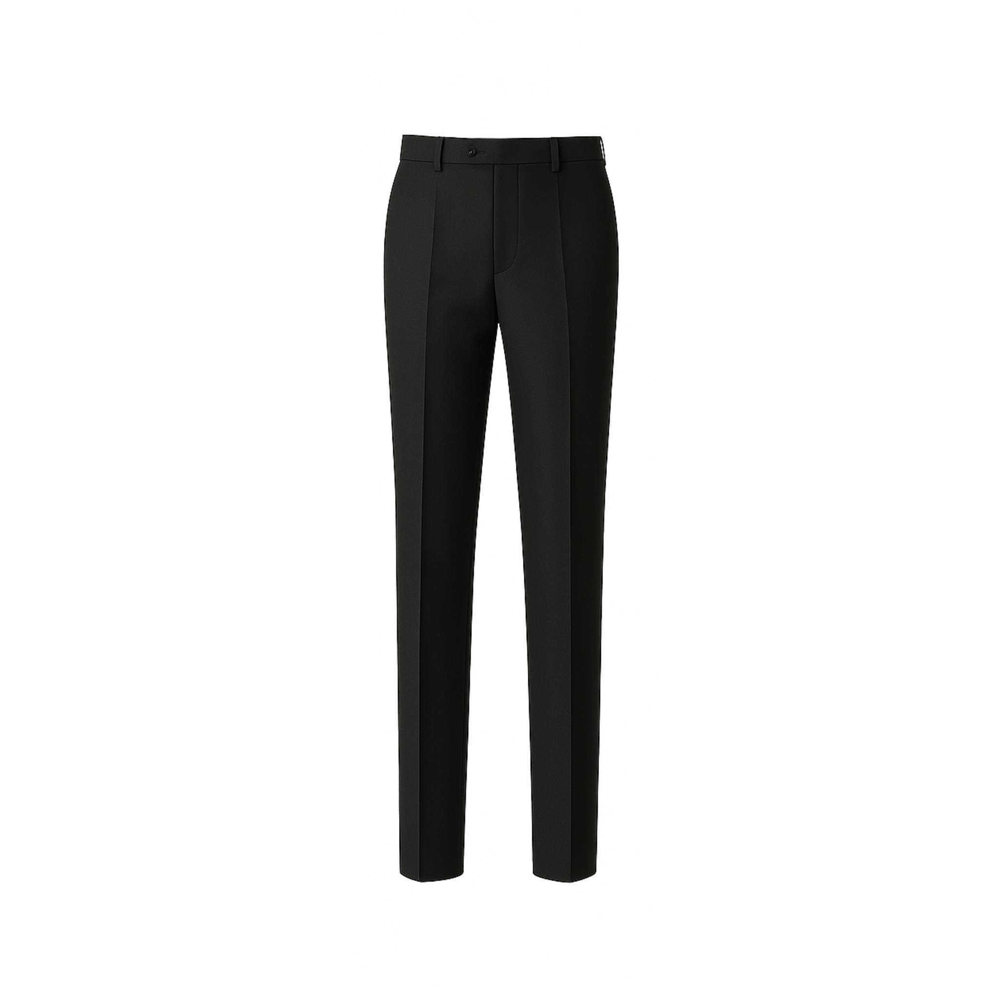 Tailory black Loro Piana wool evening trousers straight-leg front view