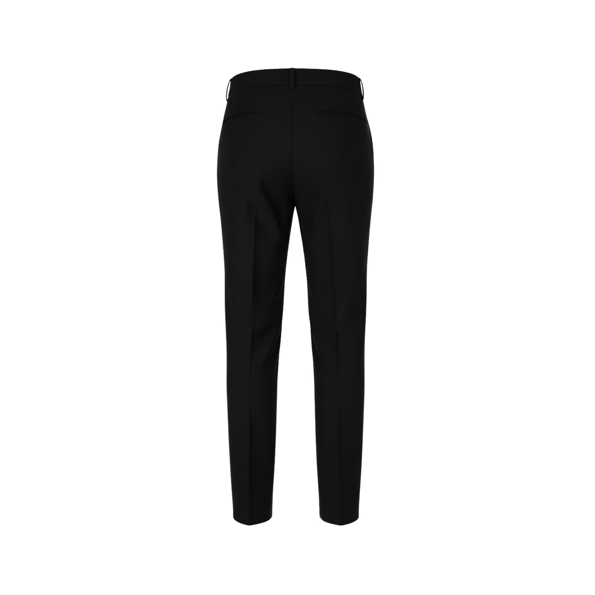 Tailory black cropped tapered trousers back view