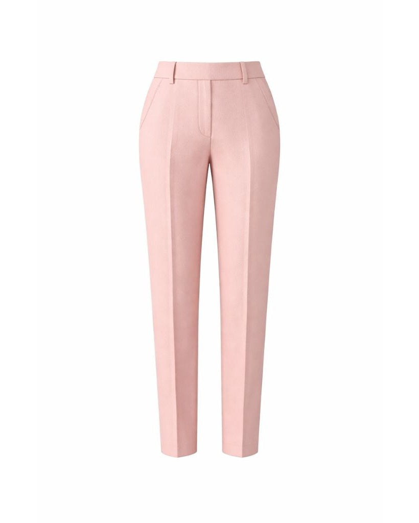 Tailory blush pink slim-leg tailored trousers front view